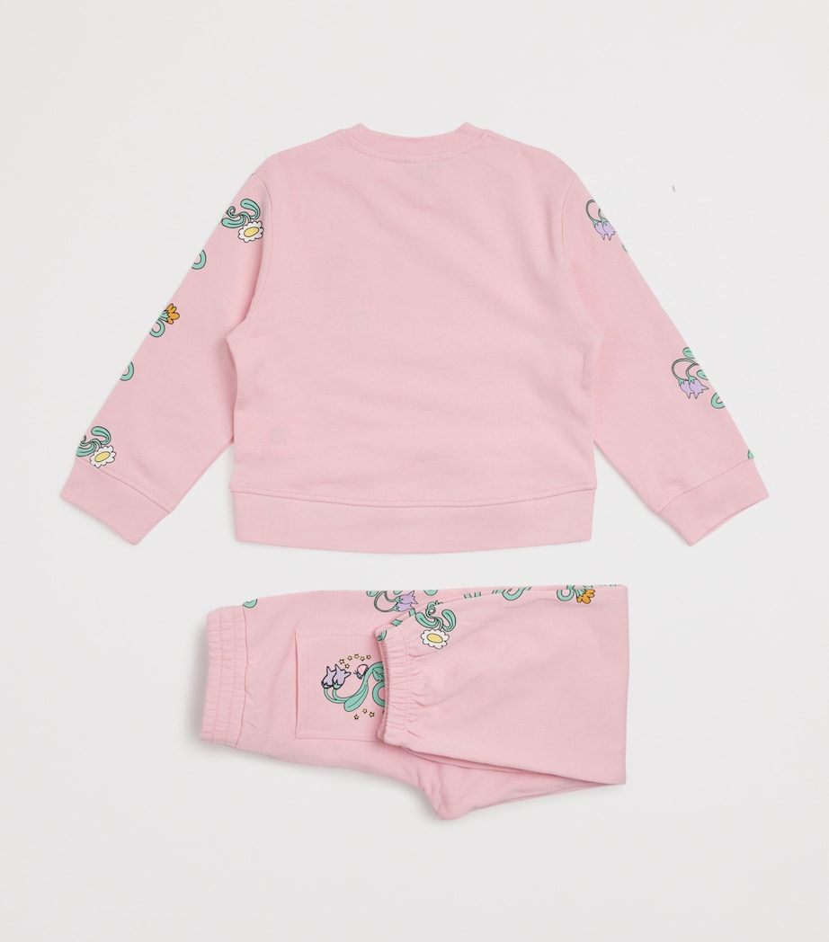 Organic Cotton Floral Tracksuit (2-14 Years) 51RROSA Image 2