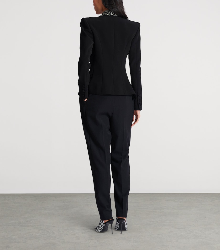 Embellished Tweed Jacket EAW NOIR/CRISTAL Image 6