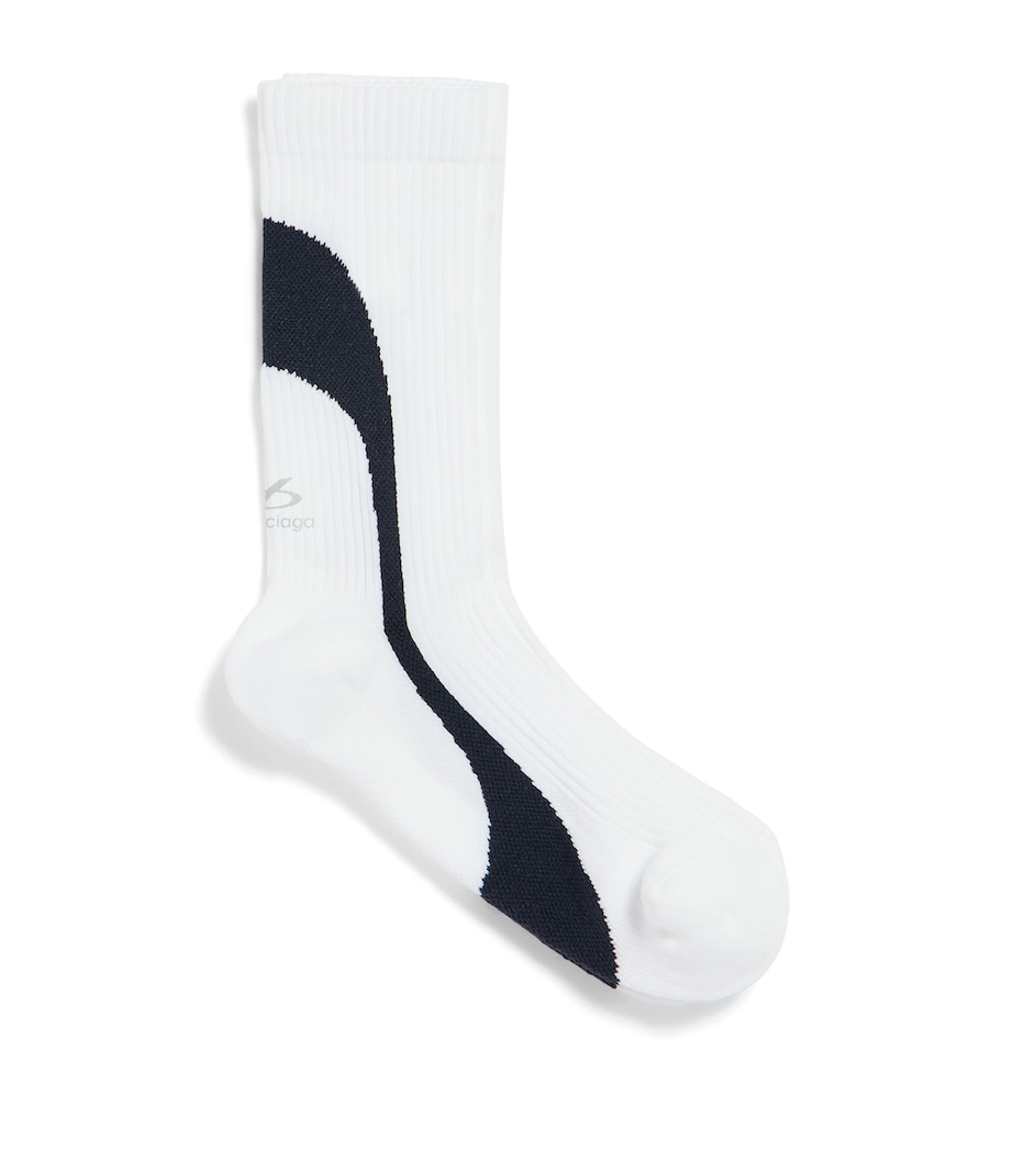 Balenciaga Mens Wave Print Socks Image 1