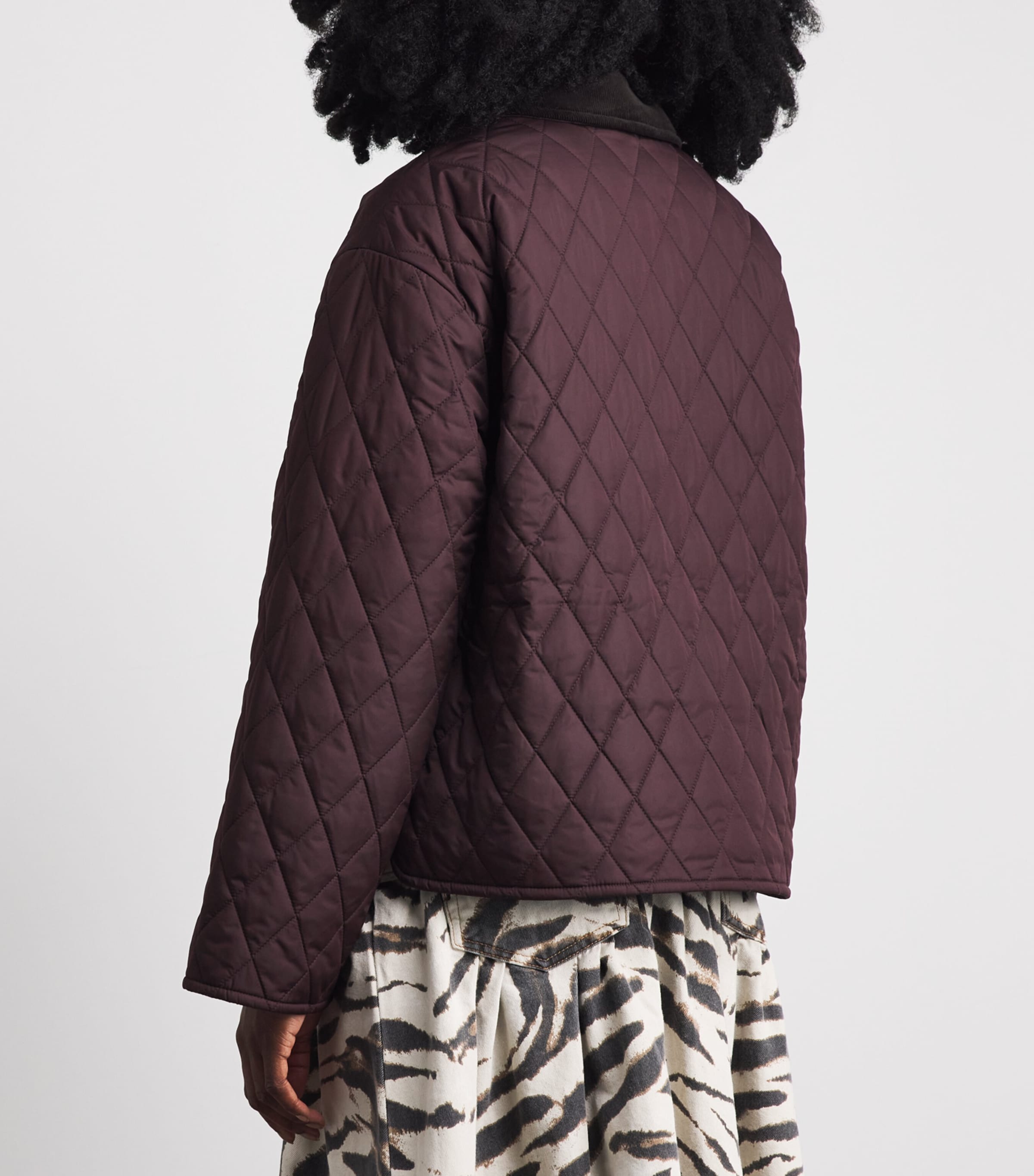 Barbour Womens Quilted Moira Jacket Fig/shadow Classic Image 5