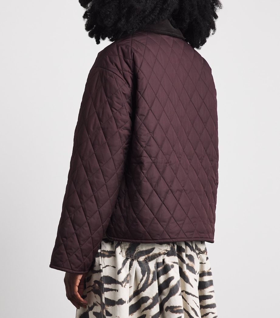 Barbour Womens Quilted Moira Jacket Fig/shadow Classic Image 5