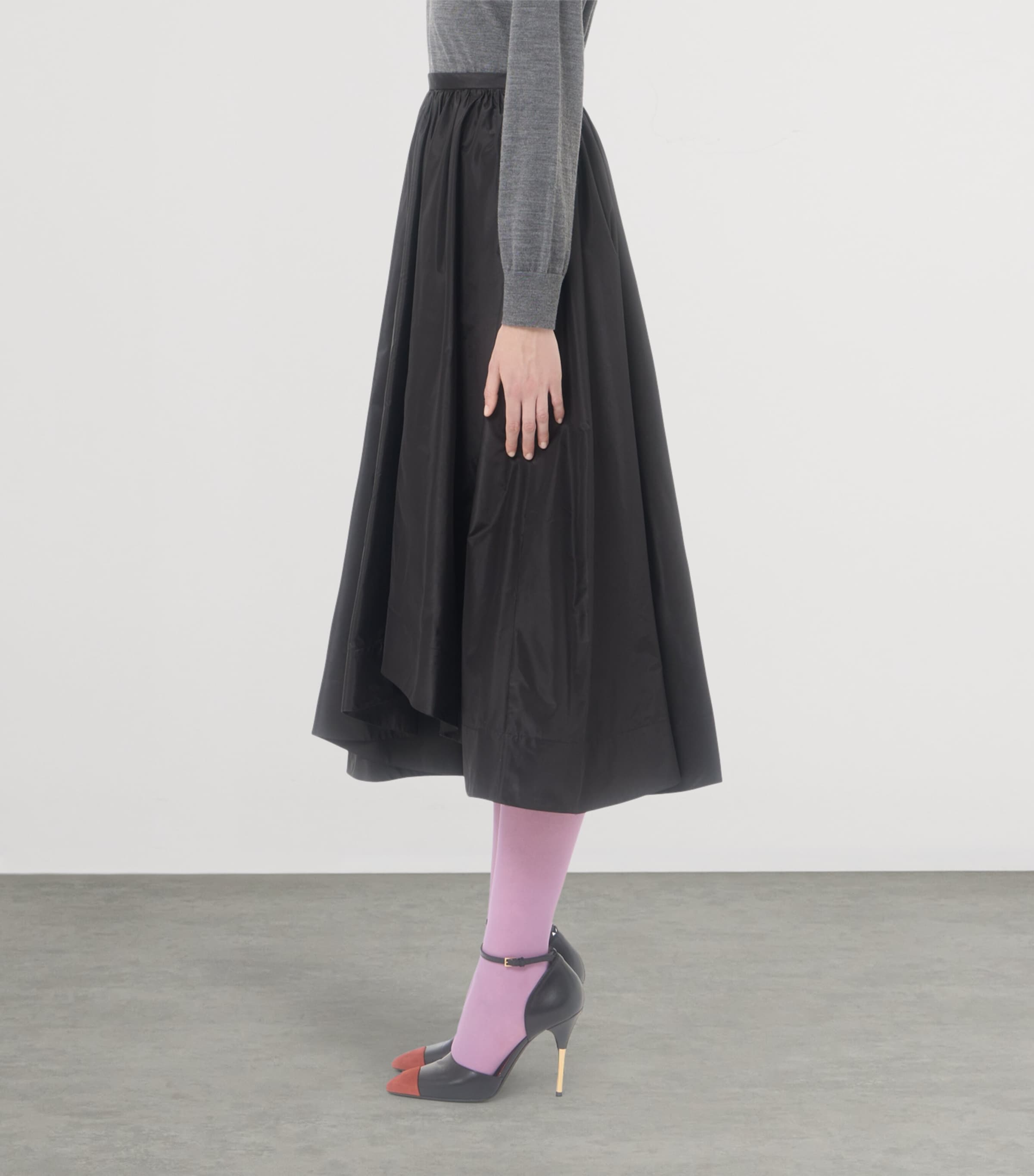 Valentino Womens Silk Pleated Midi Skirt Image 4