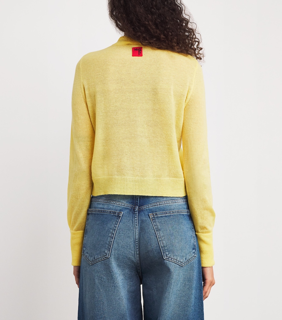 Wool-Alpaca-Blend Cardigan YELLOW Image 4