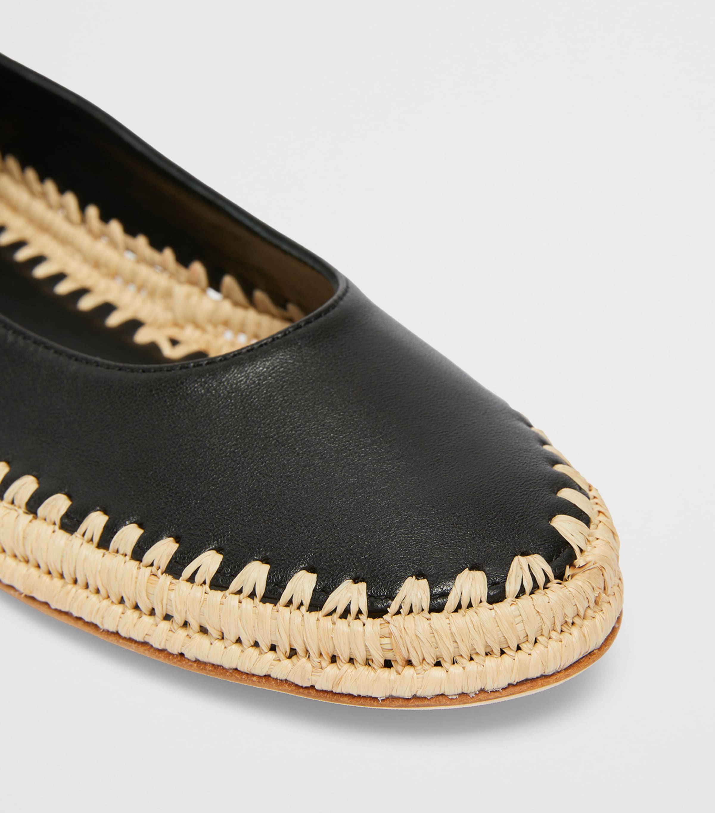 Leather Espadrilles BLACK Image 7