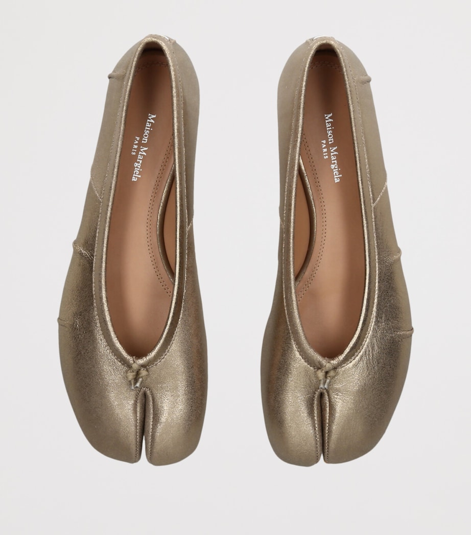 Leather Tabi Ballet Flats GOLD COMB Image 4