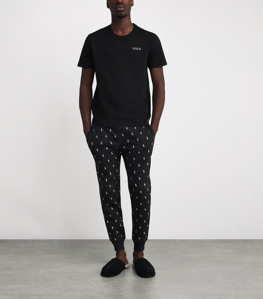 Cotton Polo Pony Pyjama Trousers POLO BLACK AOPP Image 1