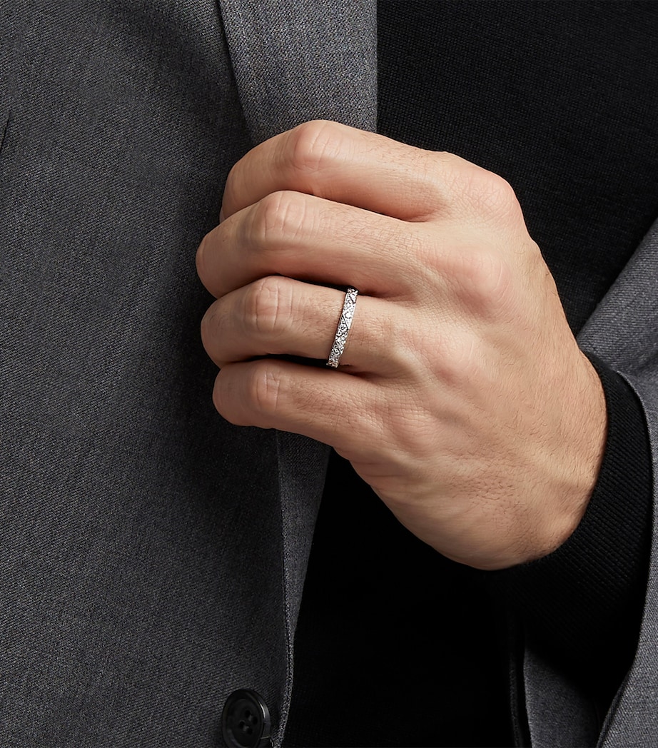 White Gold and Diamond LG Signature Ring WHITE GOLD Image 4