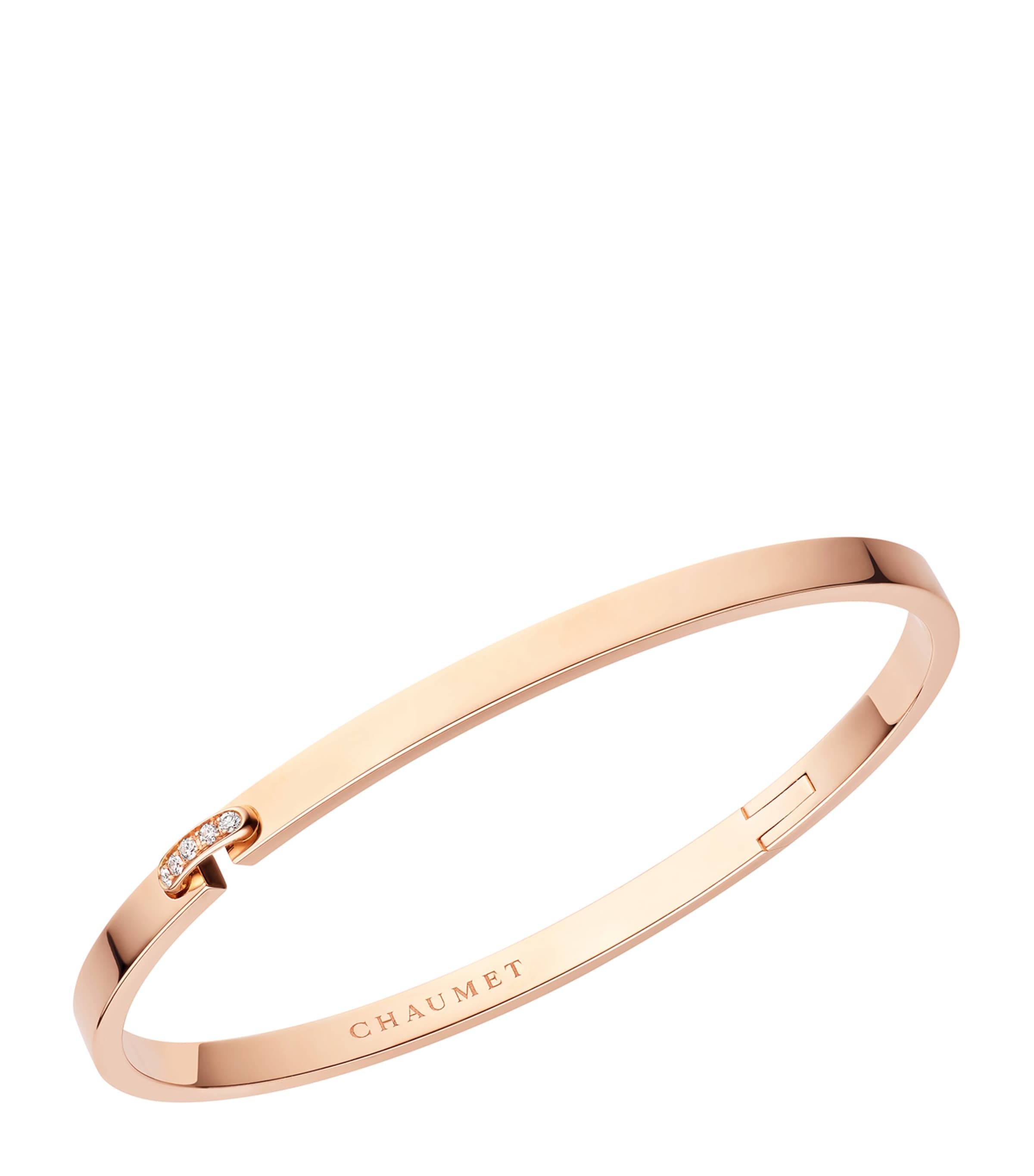 Chaumet Rose Gold And Diamond Liens Évidence Bracelet In Grey