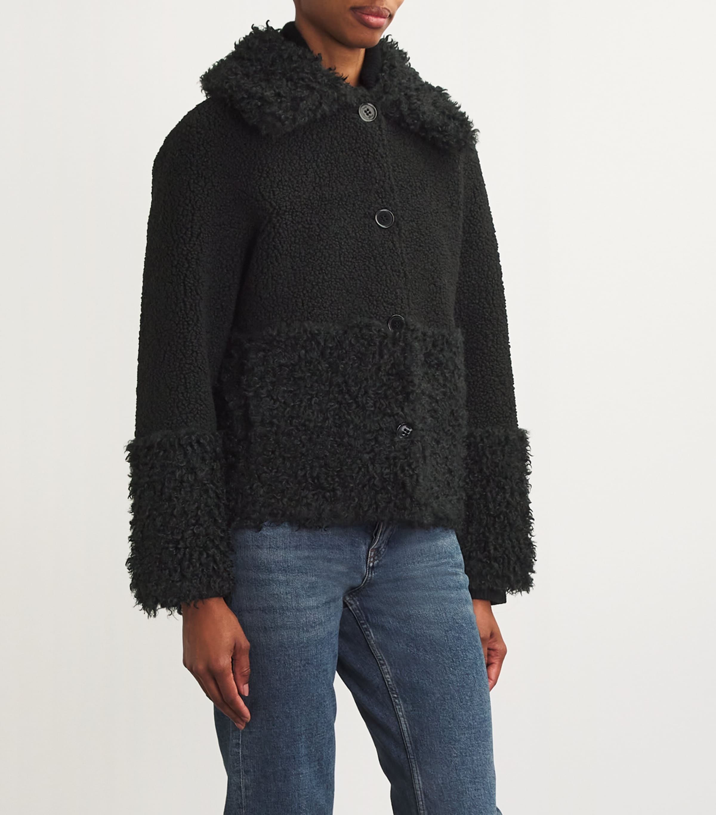Faux-Shearling Jacket BLACK Image 3