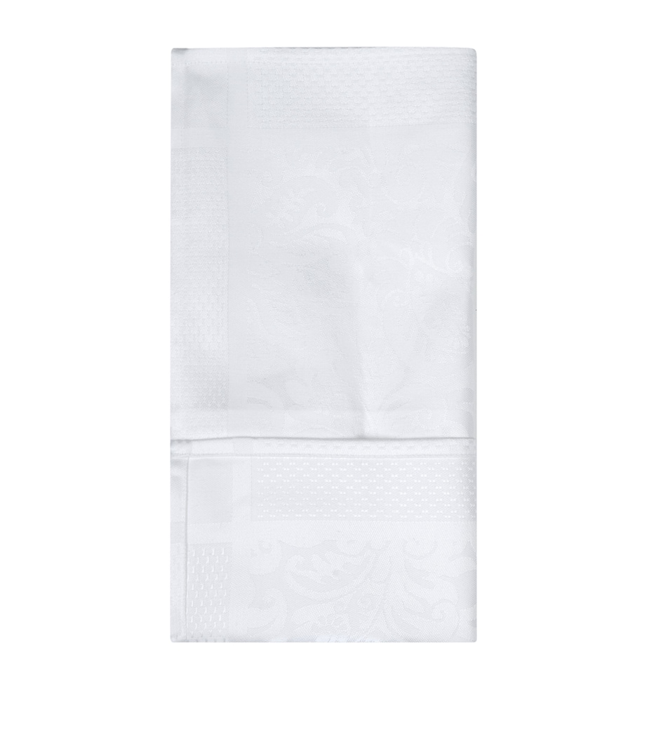 Le Jacquard Français Cotton Siena Napkin (58cm x 58cm) White Image 1