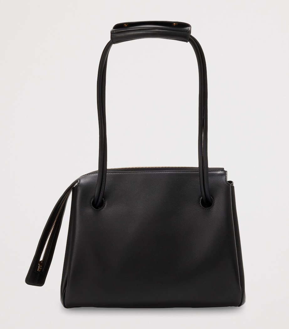 x Albers Medium Leather Madrid Shoulder Bag BLACK/BURGUNDY Image 5