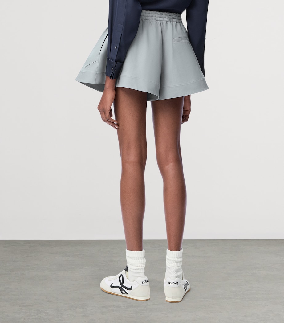 Cotton-Blend Relaxed Shorts LIGHT GREY Image 4