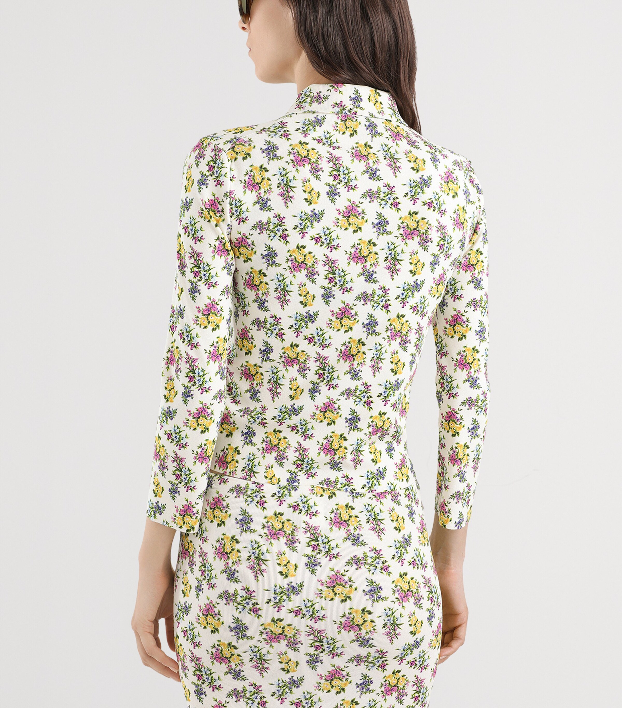 Dolce&Gabbana Womens Floral Polo Top Fior Image 5
