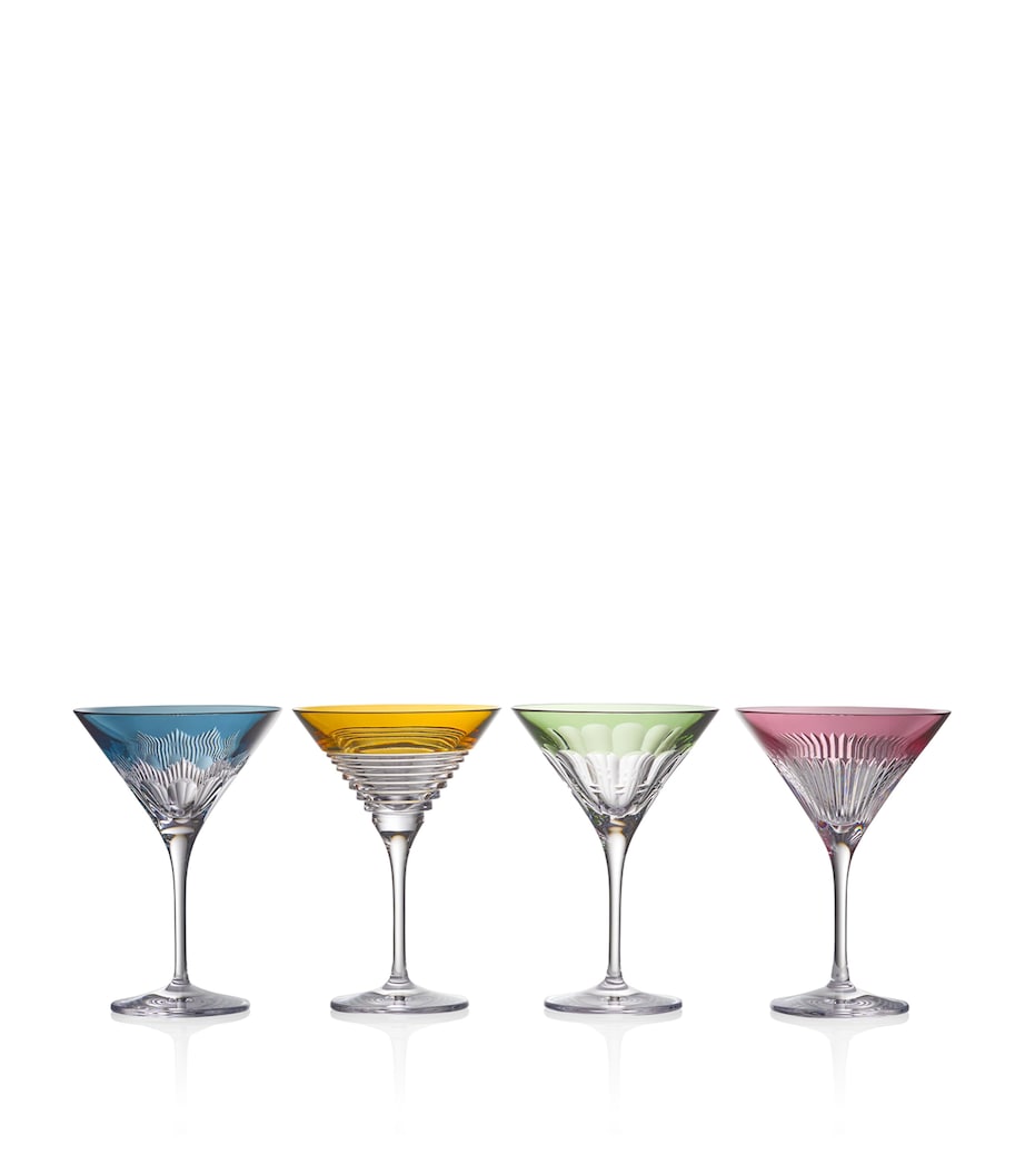Set of 4 Crystal Mixology Martini Glasses (250ml) MULTI Image 1