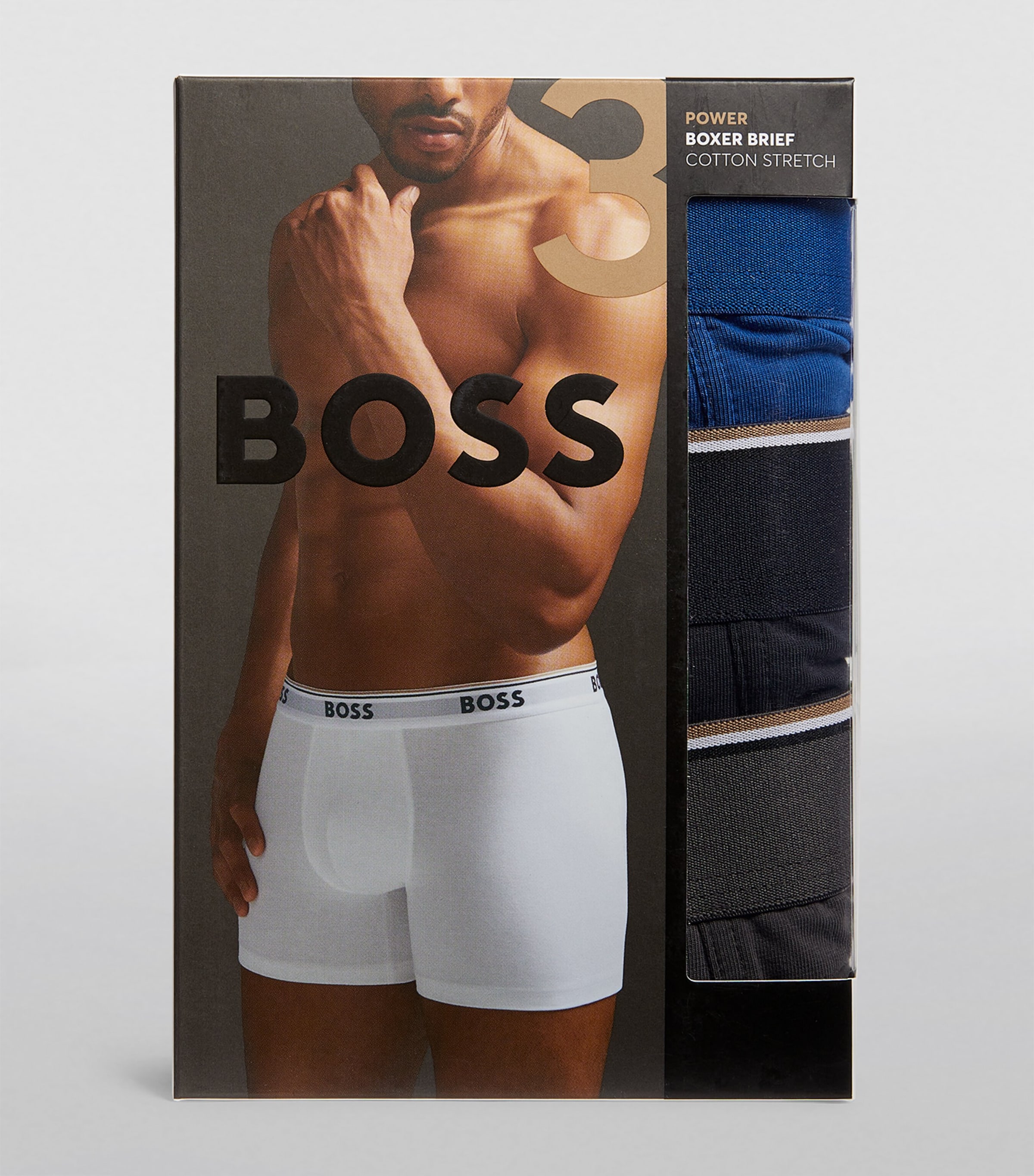 Stretch-Cotton Logo Trunks (Pack of 3) 487/BLUE MULTI Image 4