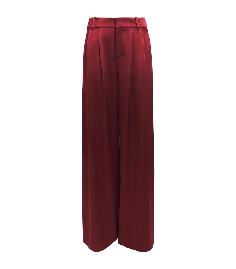 Satin Kennedy Wide-Leg Trousers I606 OXBLOOD Image 1