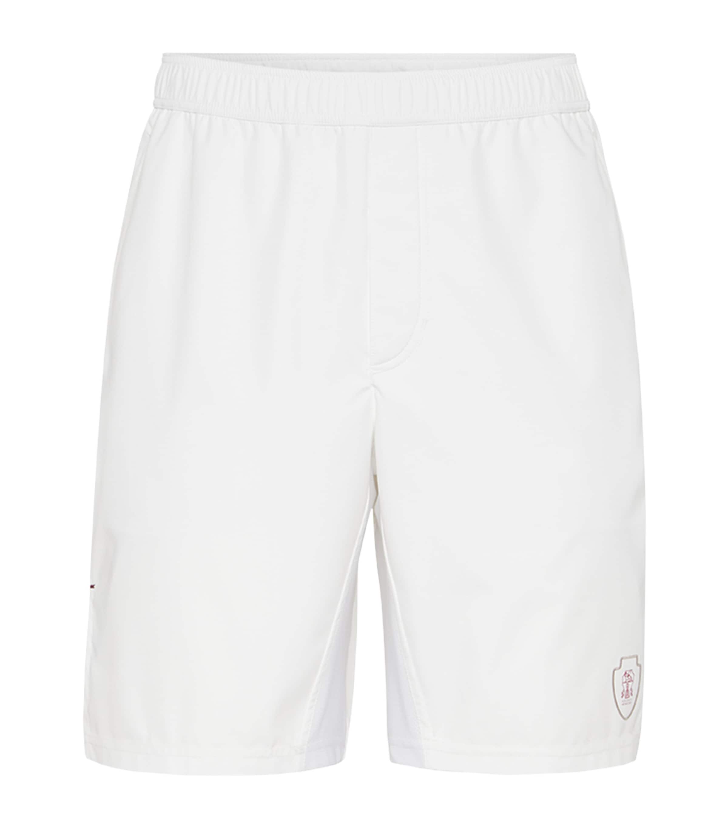 Brunello Cucinelli Elastic-waist Panelled Shorts In White