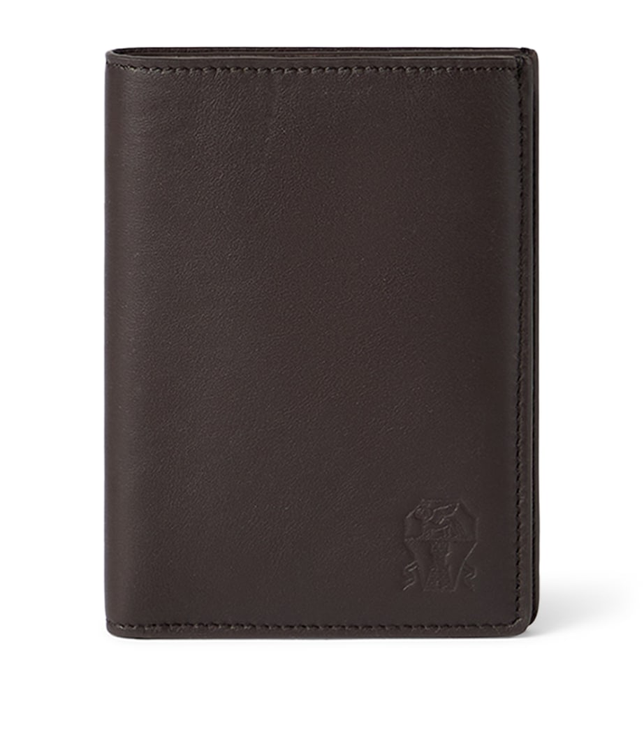 Brunello Cucinelli Leather Bifold Card Holder Image 1