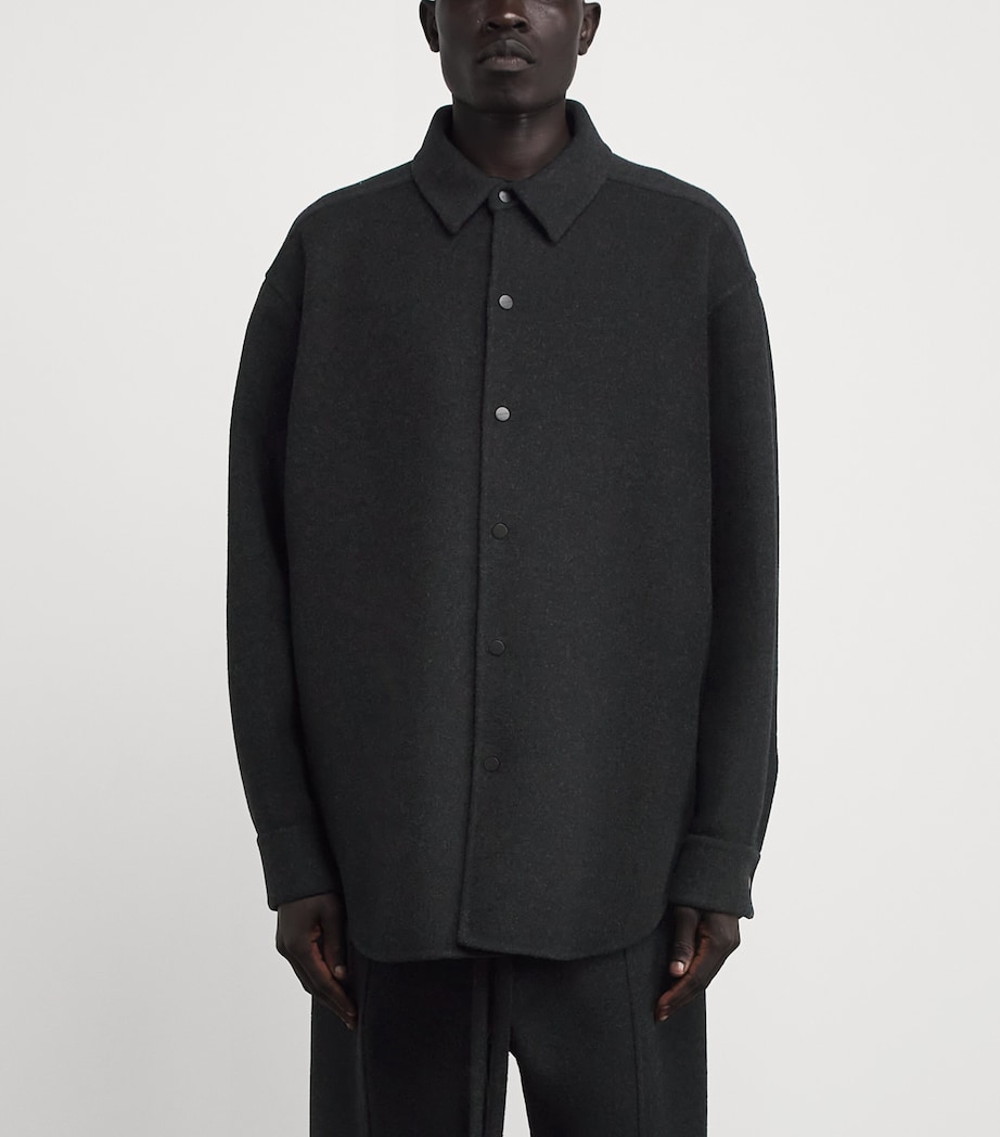 Virgin Wool-Cashmere Overshirt CHARCOAL Image 3