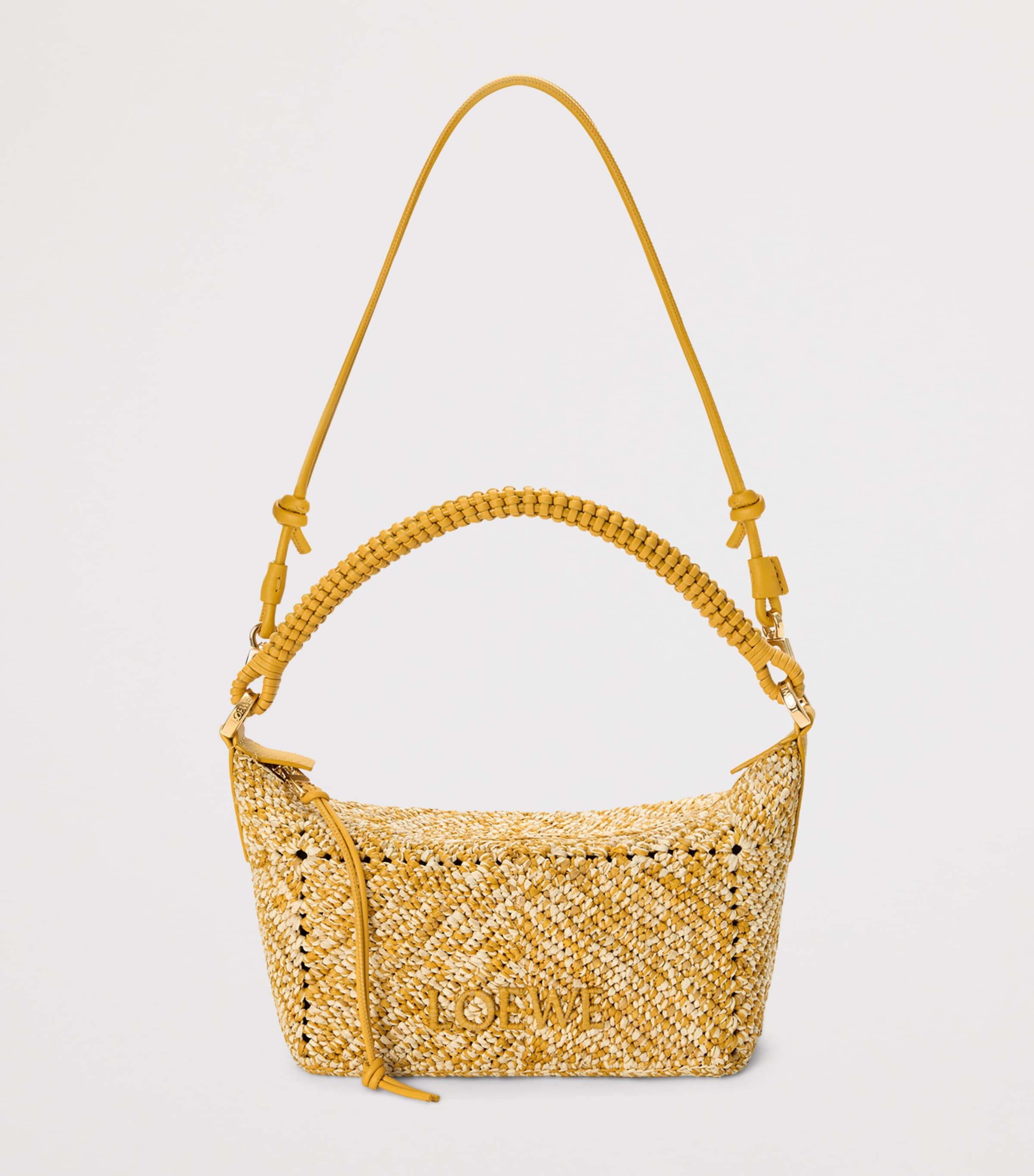 LOEWE x Paula’s Ibiza Raffia Cala Pouch Mustard Image 5
