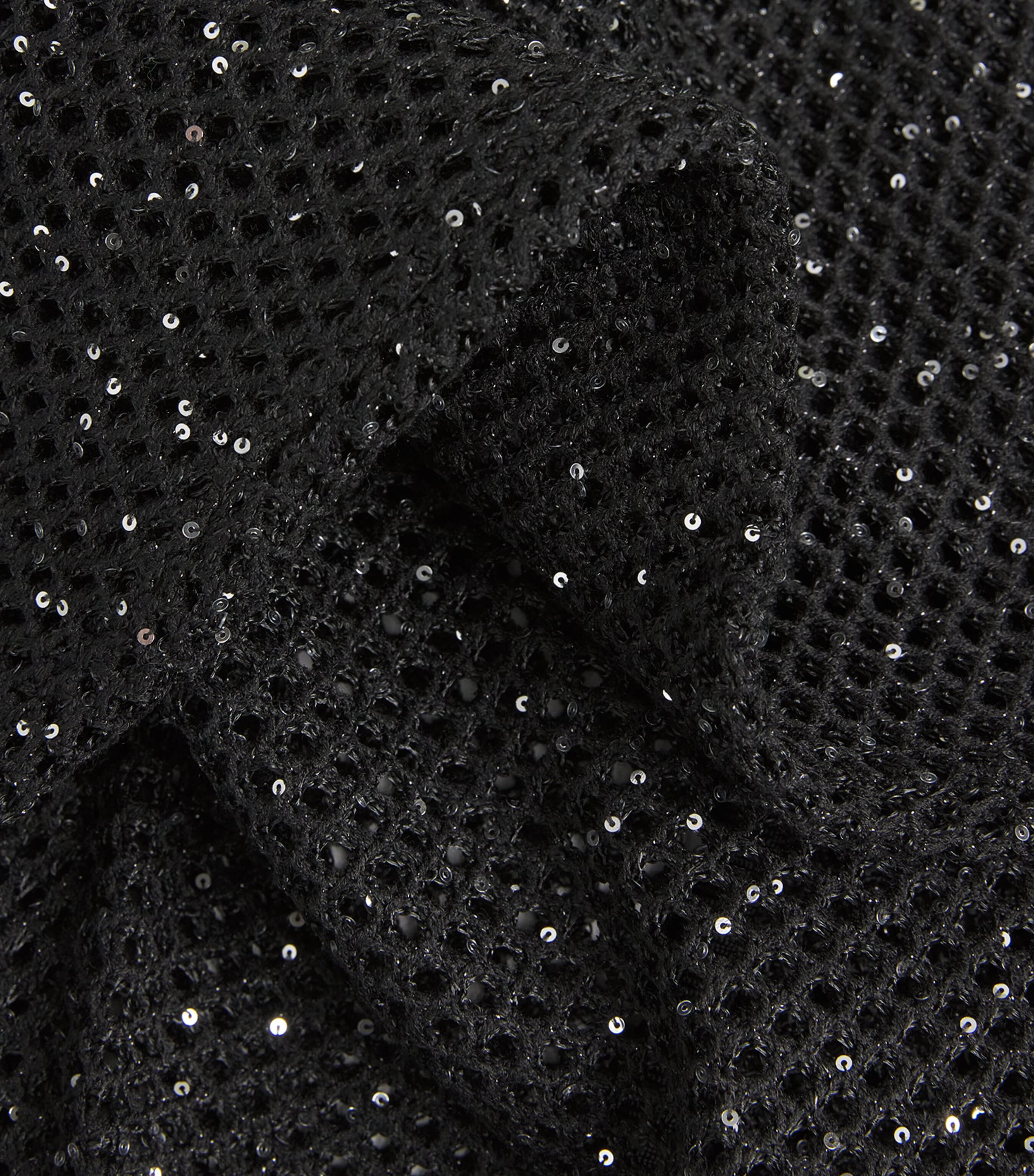 Embellished Open-Knit Cardigan BLACK Image 5
