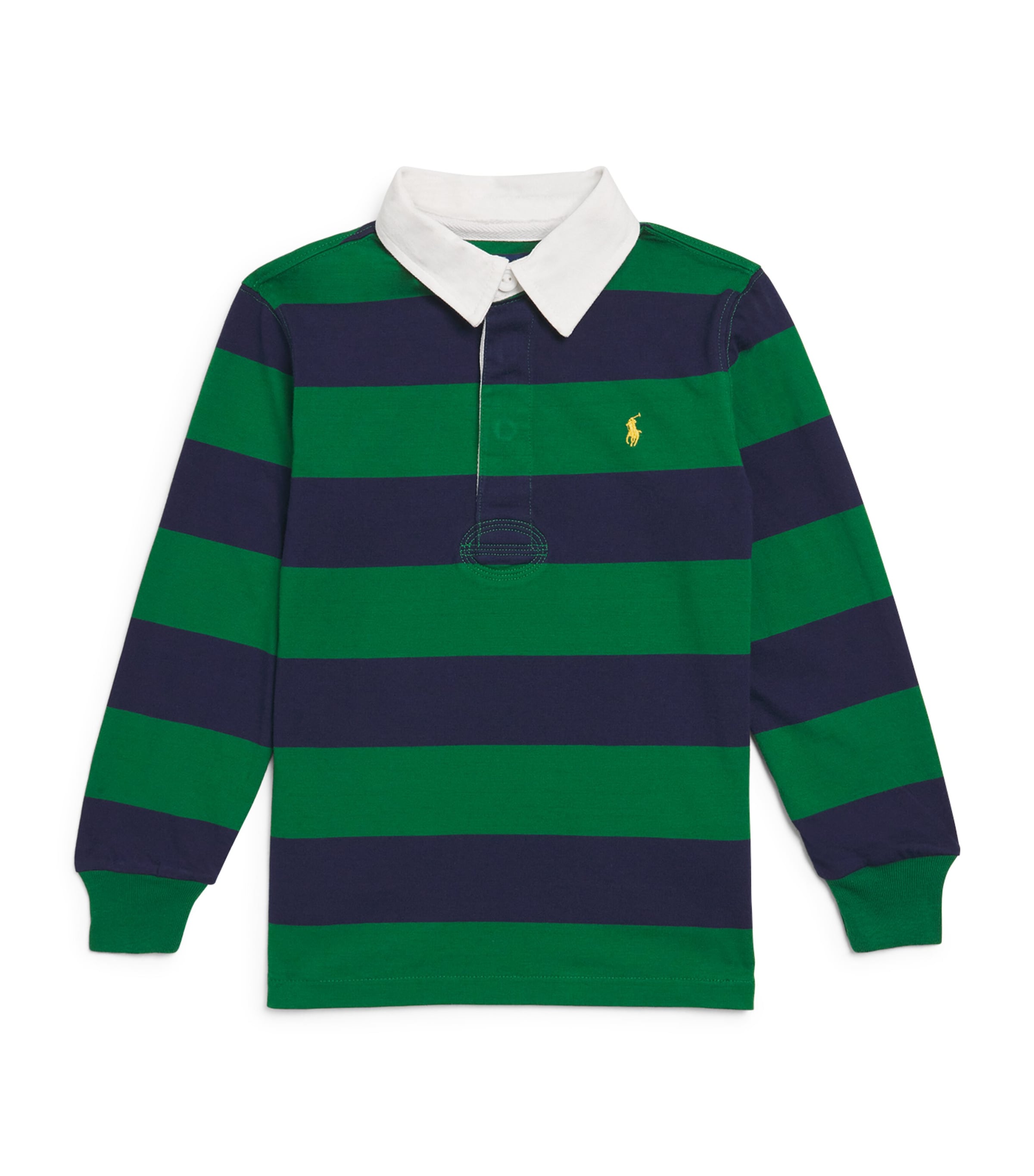 Ralph Lauren Stripe Rugby Shirt In Green