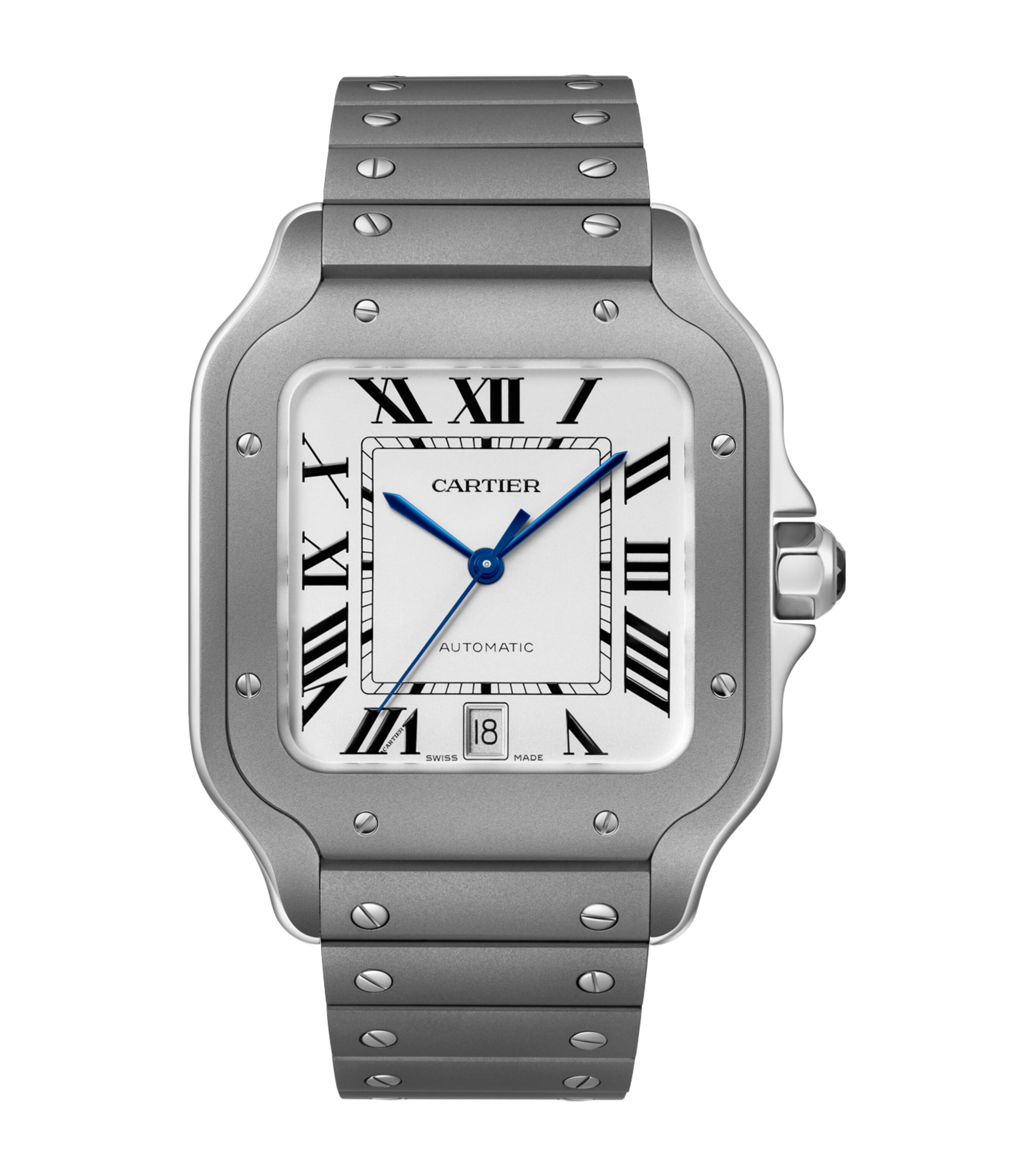 Large Titanium Santos de Cartier Watch 40mm GREY Image 1