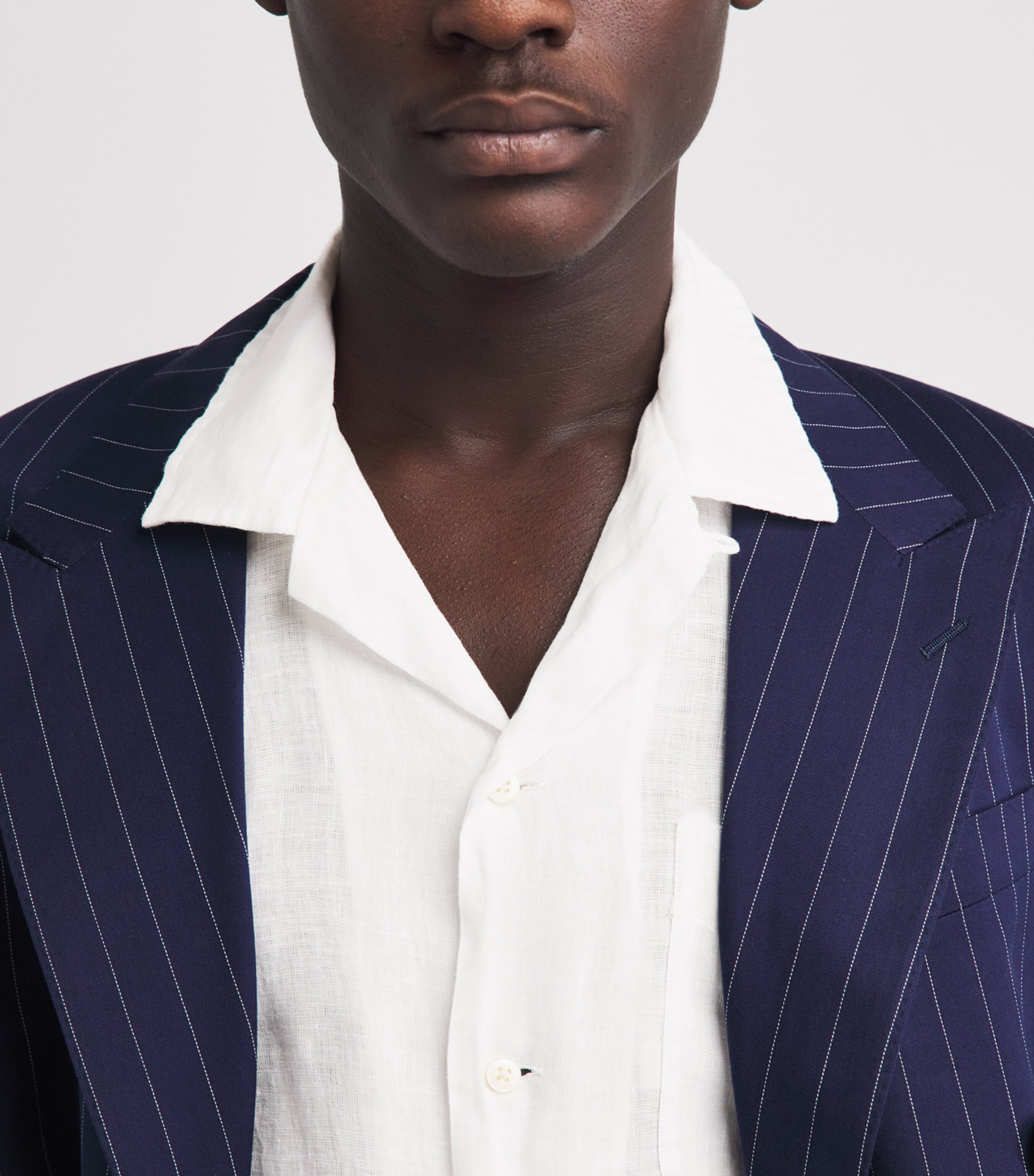 Polo Ralph Lauren Mens Linen Short-Sleeve Classic-Fit Shirt White Image 3