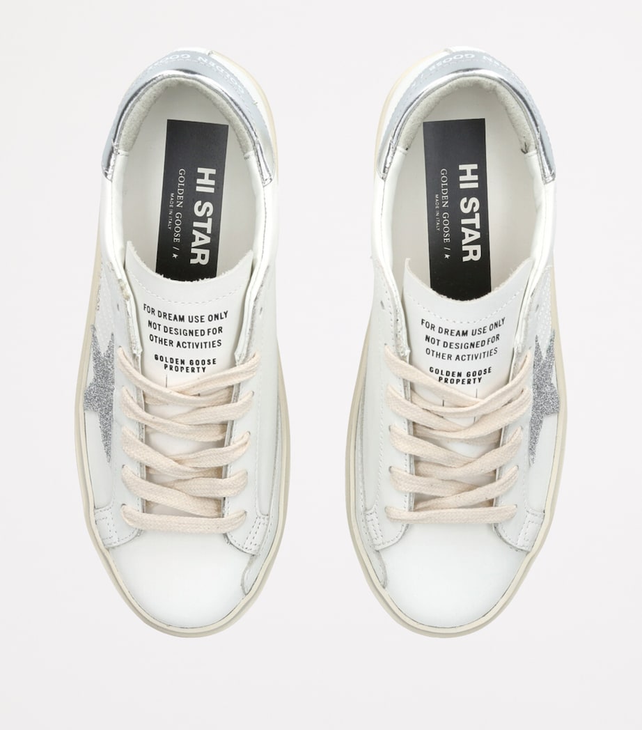 Golden Goose Leather Hi Star Sneakers White/oth Image 4