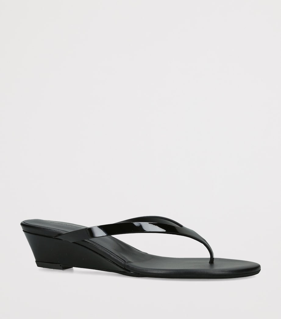 Christopher Esber Leather Scala Wedge Sandals 45 Black Image 2