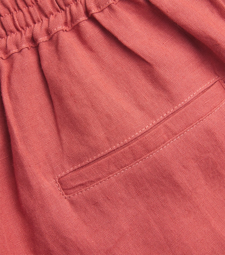 Organic Linen Tabal Shorts PINK Image 5