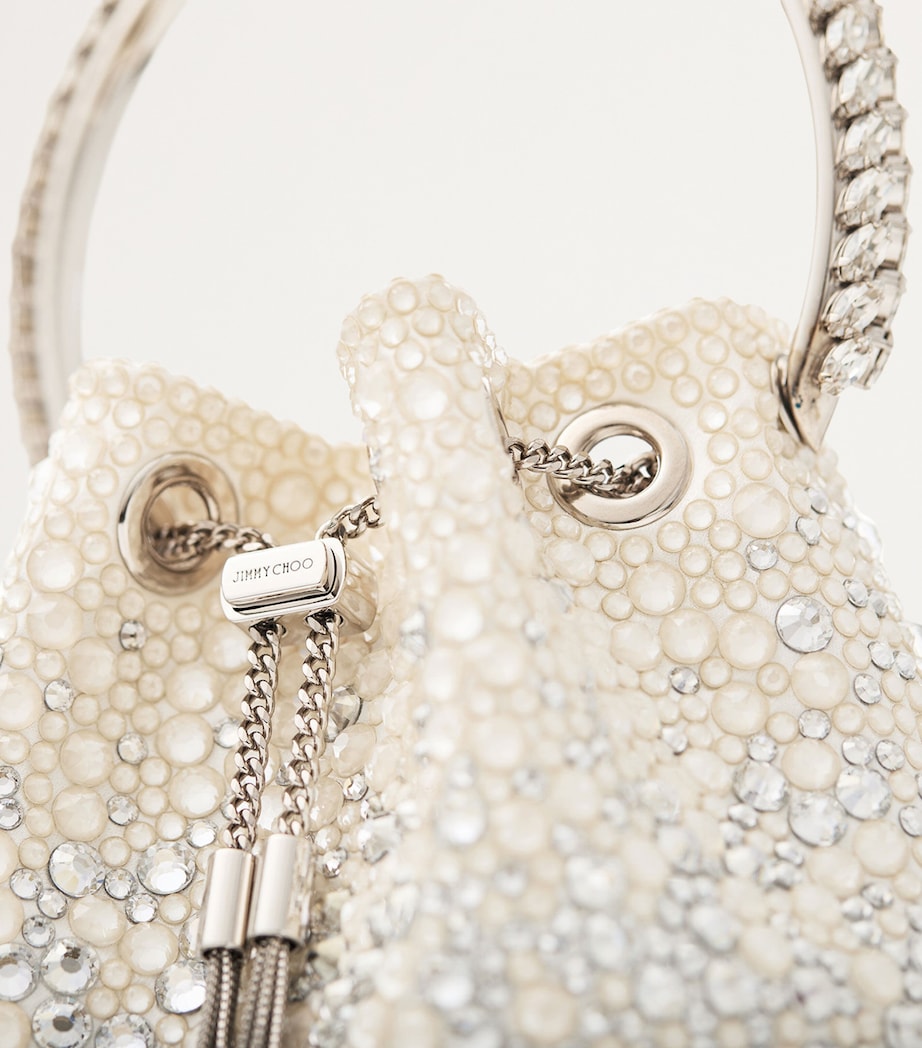 Bon Bon Embellished Top-Handle Bag IVORY/CRYSTAL Image 2