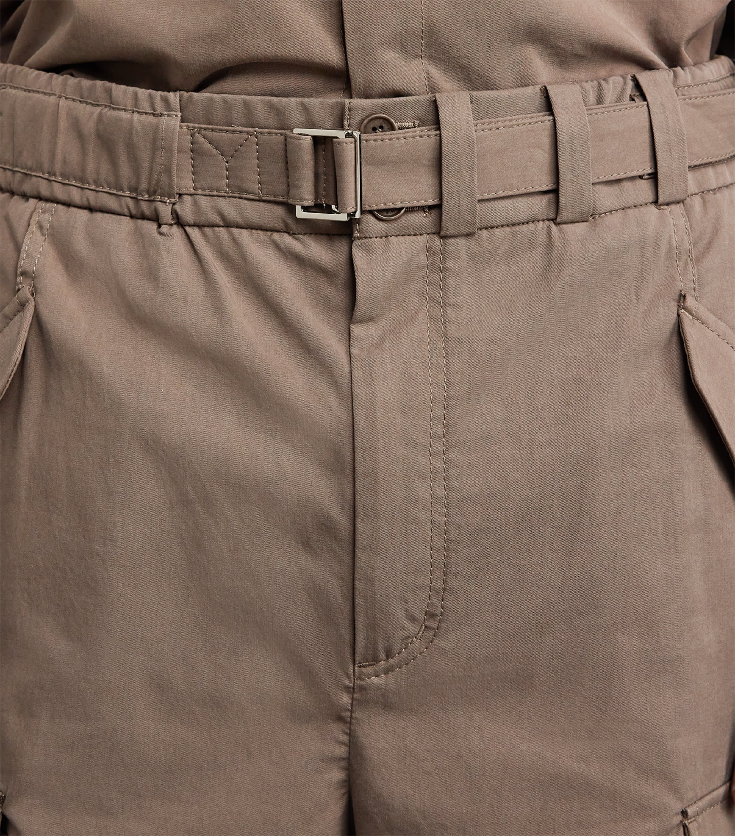 Cotton-Blend Wide-Leg Garrett Cargo Trousers FADED OLIVE Image 6