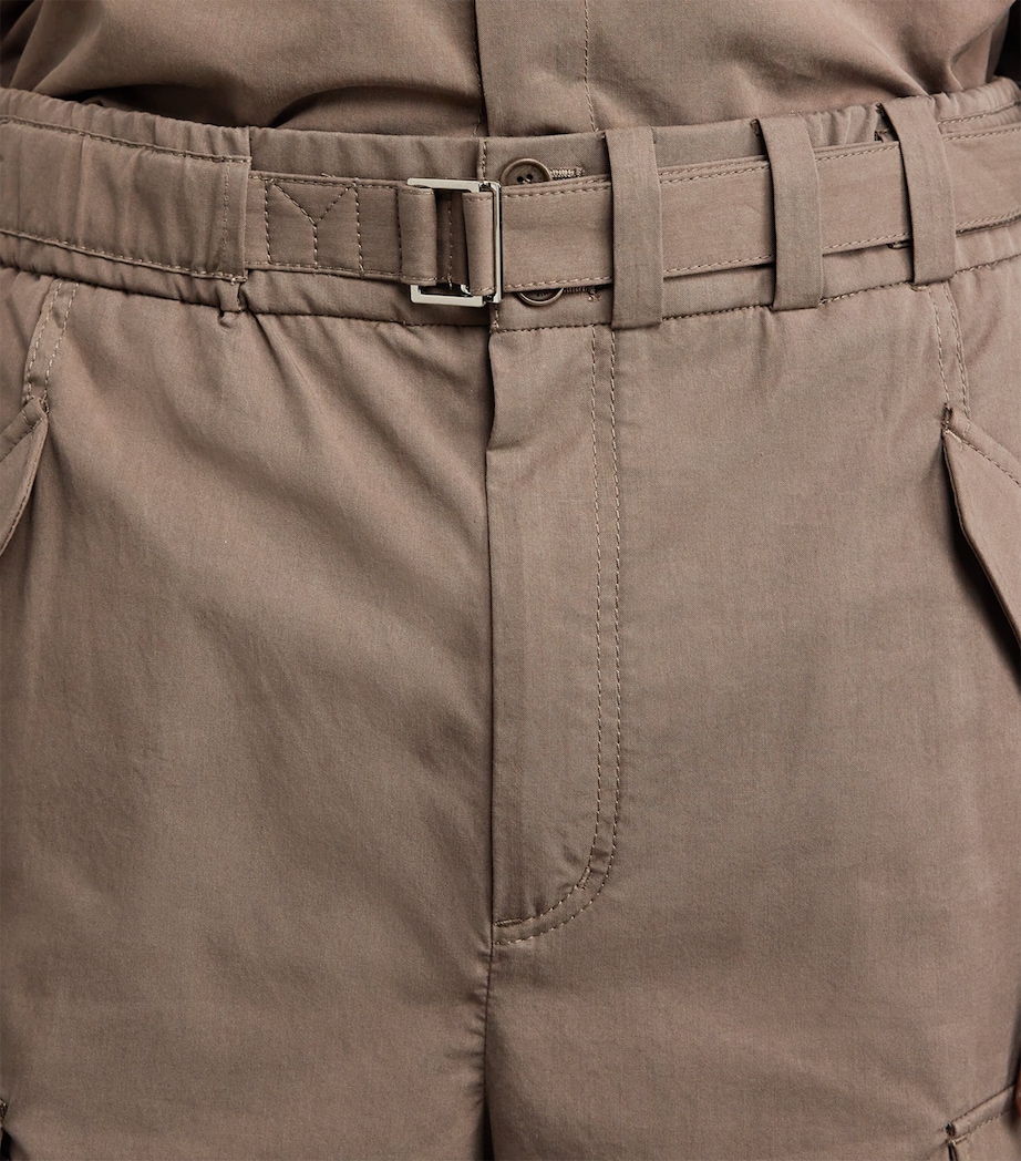 Cotton-Blend Wide-Leg Garrett Cargo Trousers FADED OLIVE Image 6