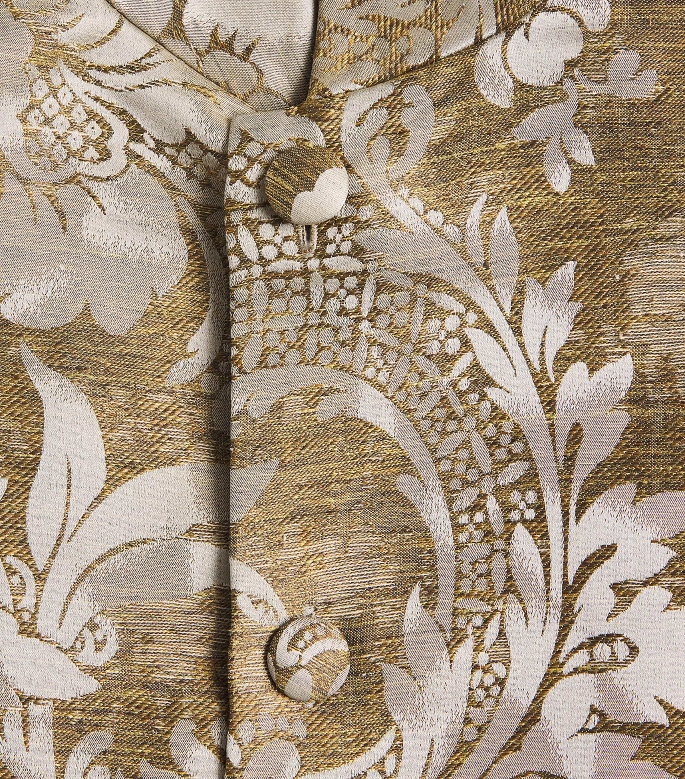 Eskandar Womens Jacquard Stand-Collar Coat Undyed Image 6