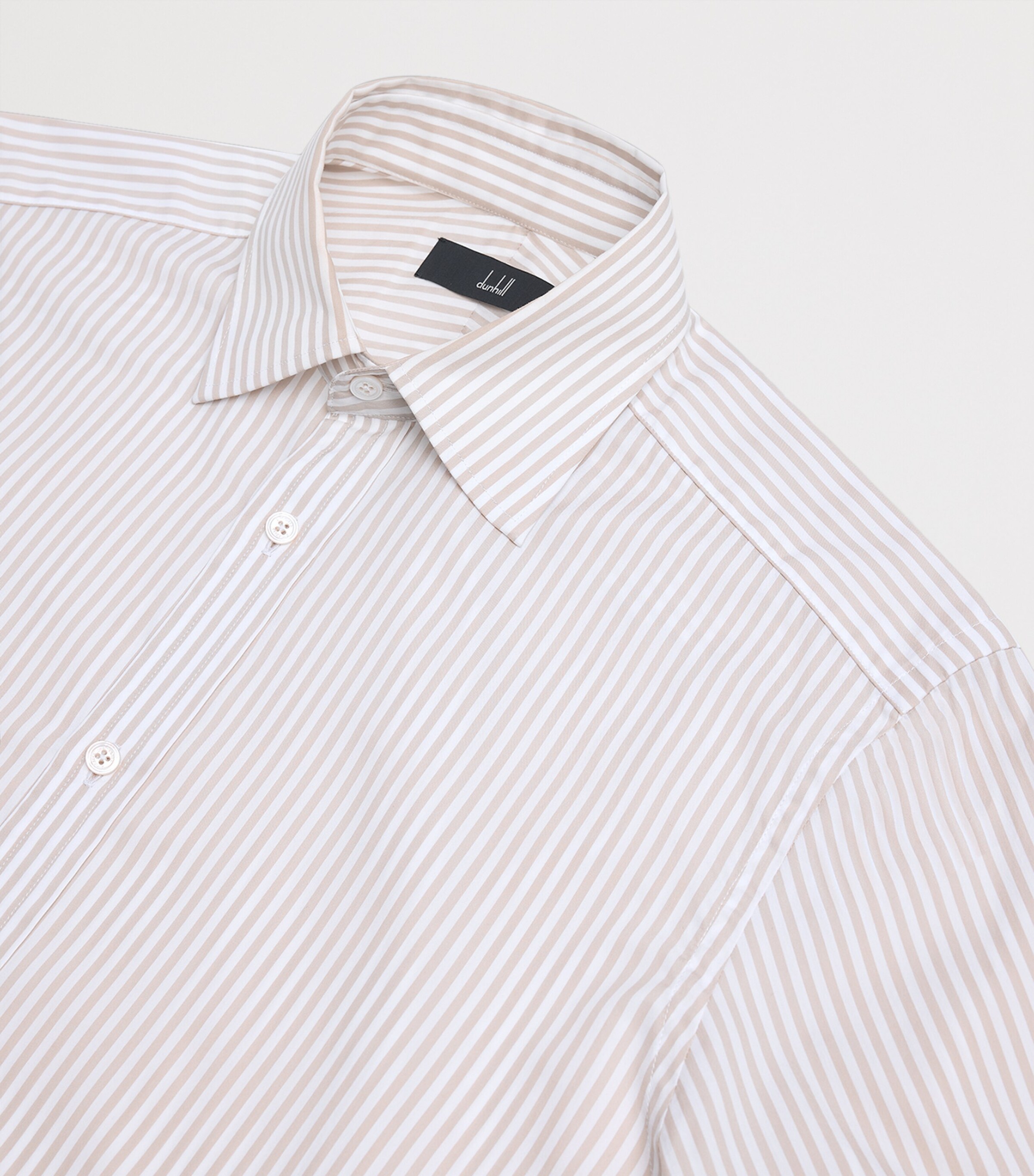 Dunhill Mens Cotton Stripe Shirt  Camel Image 5