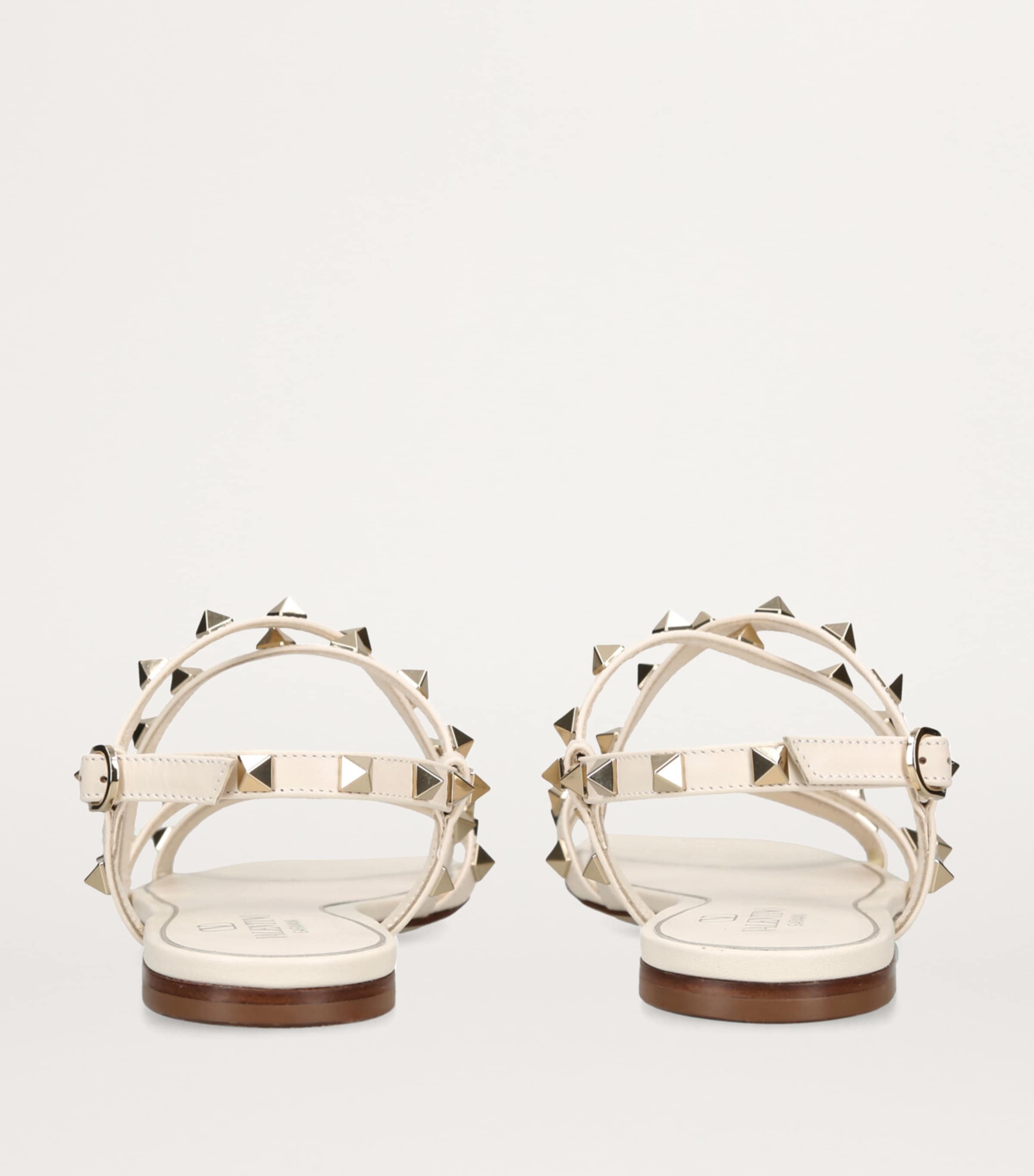 Leather Rockstud Sandals WINTER WHT Image 3