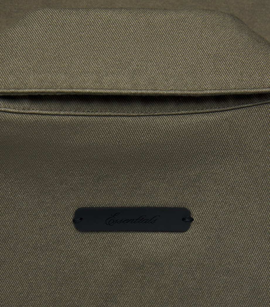 FEAR OF GOD ESSENTIALS Mens Cotton Twill Work Jacket Moss Image 6