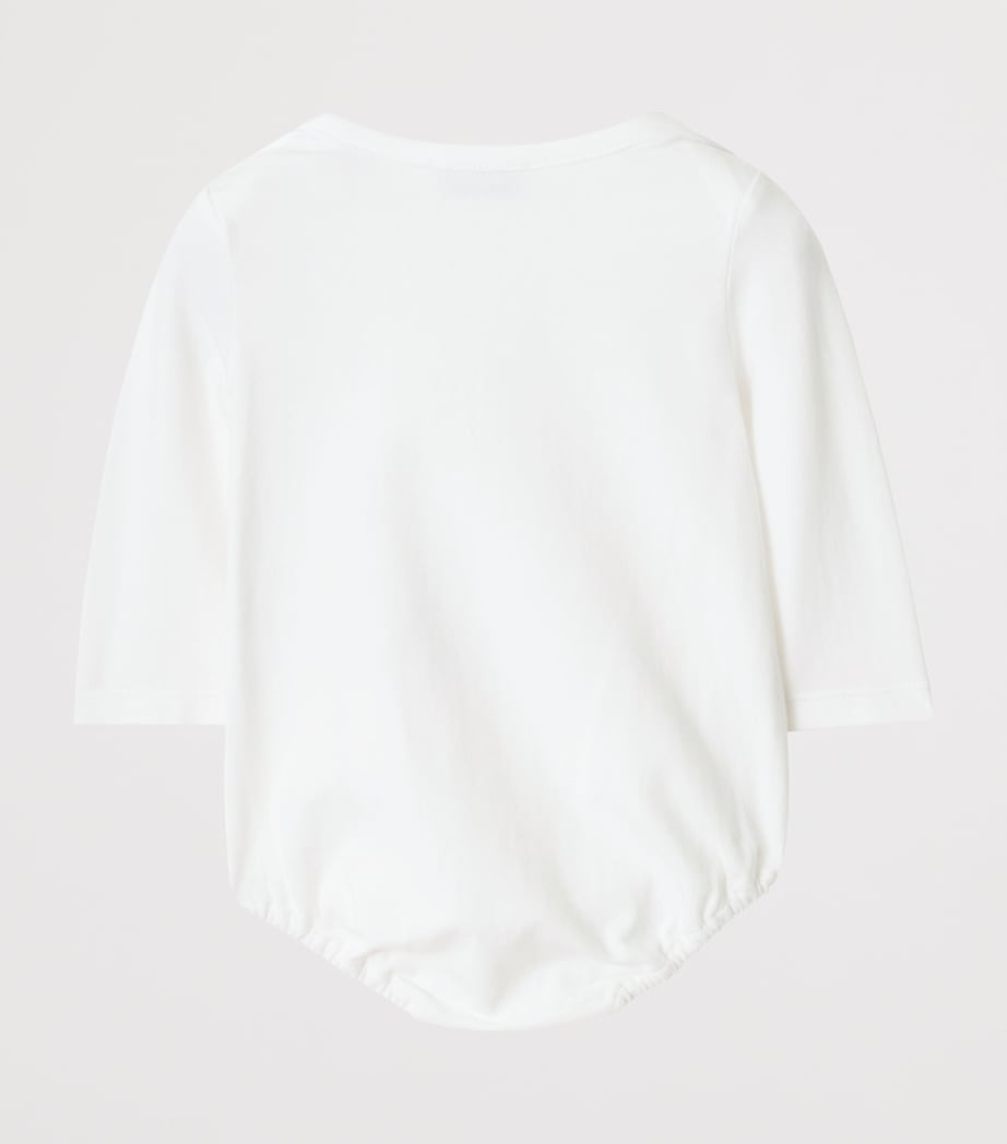 Stretch-Cotton Bodysuit, Dungarees and Hat Set (1-18 Months) SAND IP CHECK Image 2