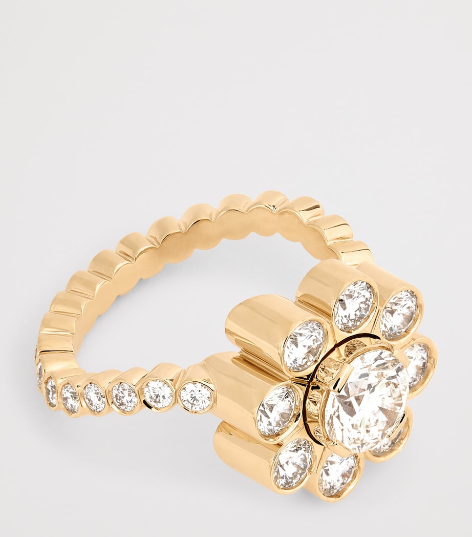 Yellow Gold and Diamond Fleur Royale Ring YELLOW GOLD Image 4