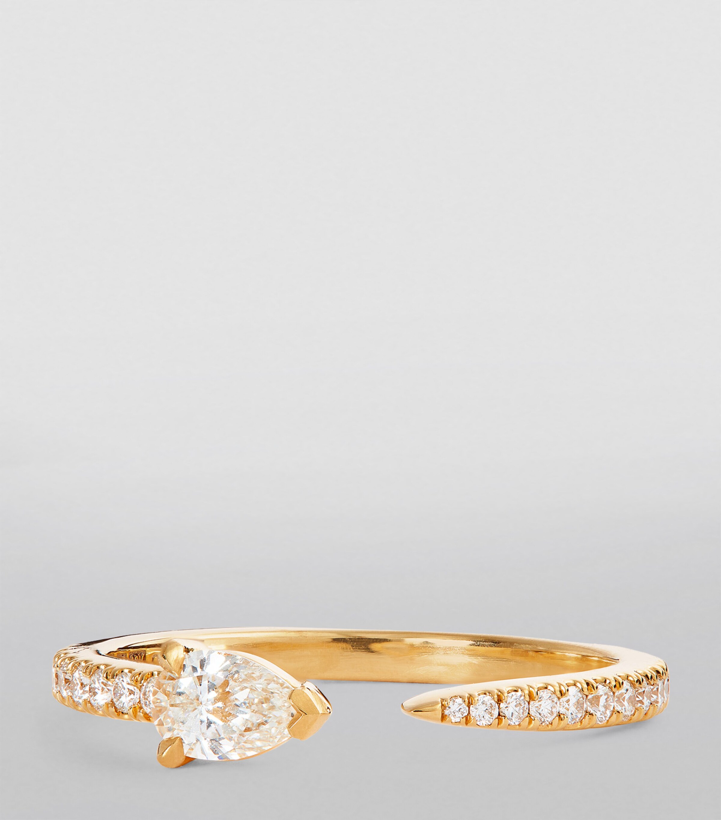 Engelbert Yellow Gold Diamond Pavé Drop Links Ring Yellow Gold Image 3