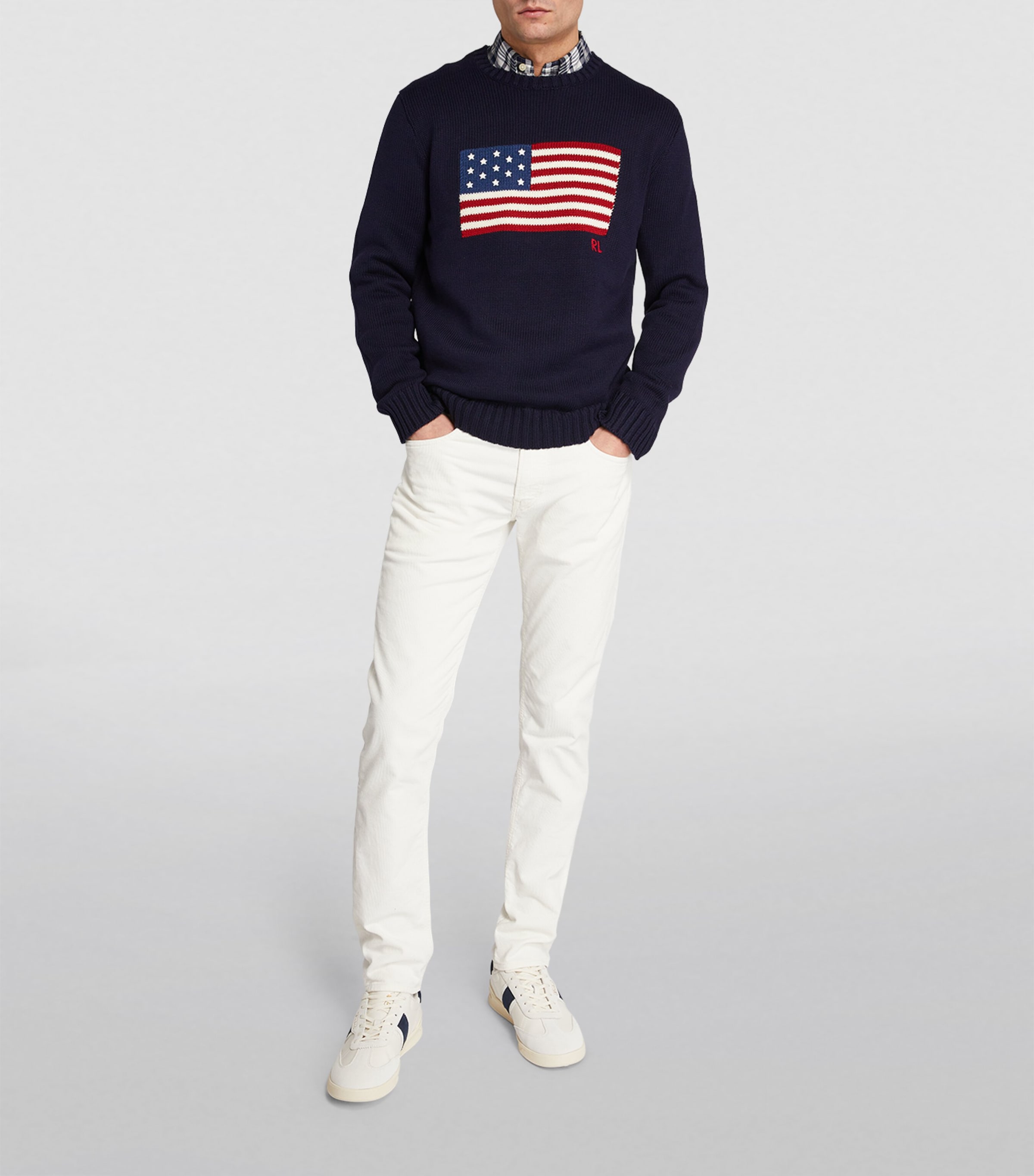 American Flag Sweater NAVY Image 2