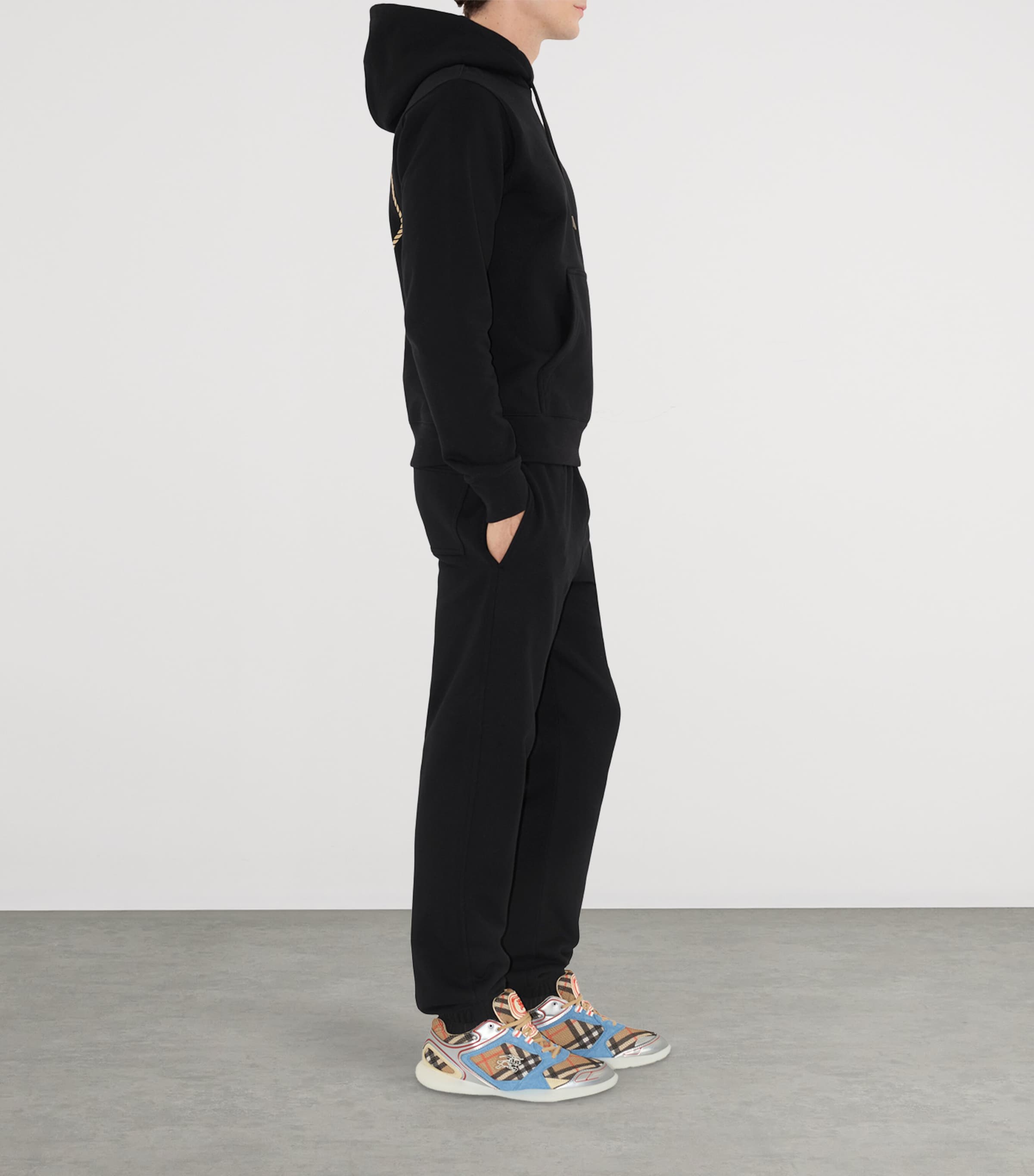 Cotton Knight Stamp Hoodie BLACK Image 3