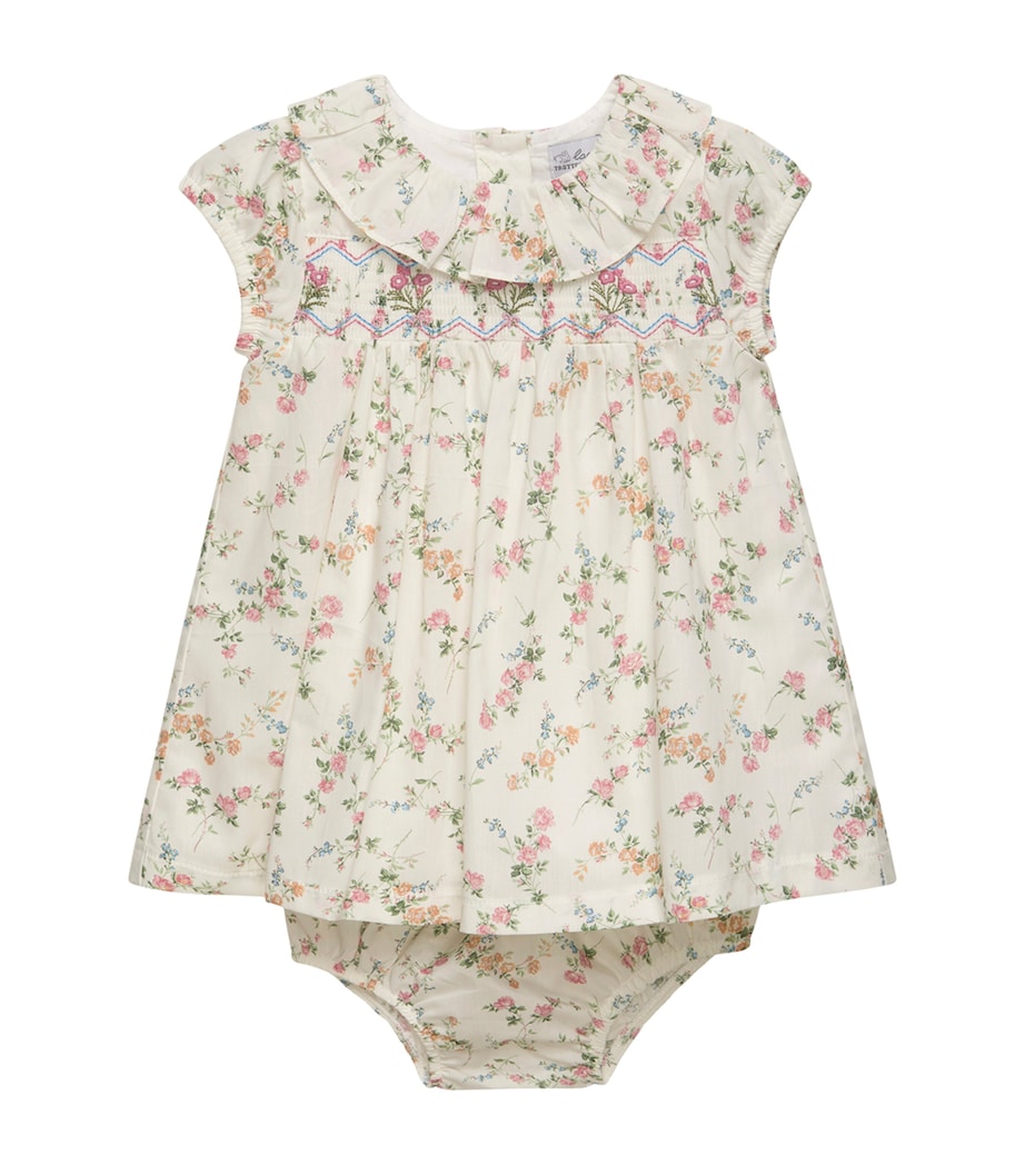 Trotters Cotton Elizabeth Dress and Bloomers Set (Newborn-9 Months) Pink Image 1