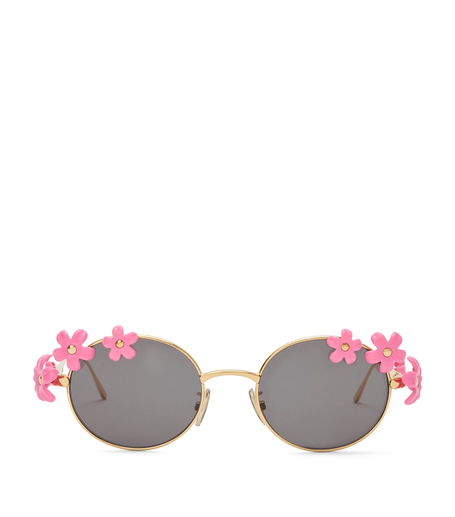 LOEWE x Paula's Ibiza Metal Round Daisy Sunglasses Pink Image 1