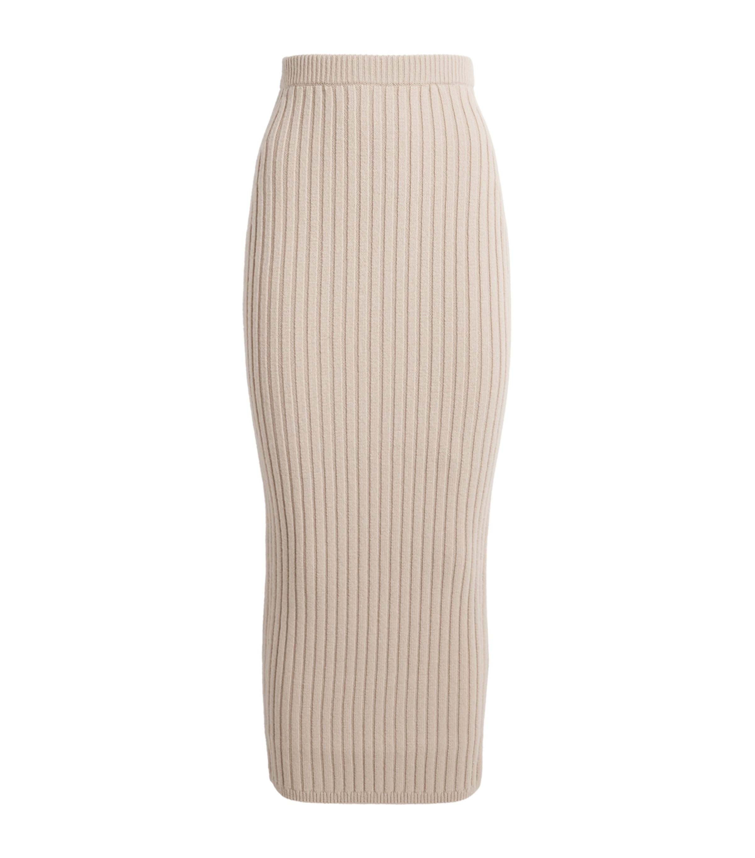 Shop Max Mara Wool-cashmere-blend Maxi Skirt In Beige