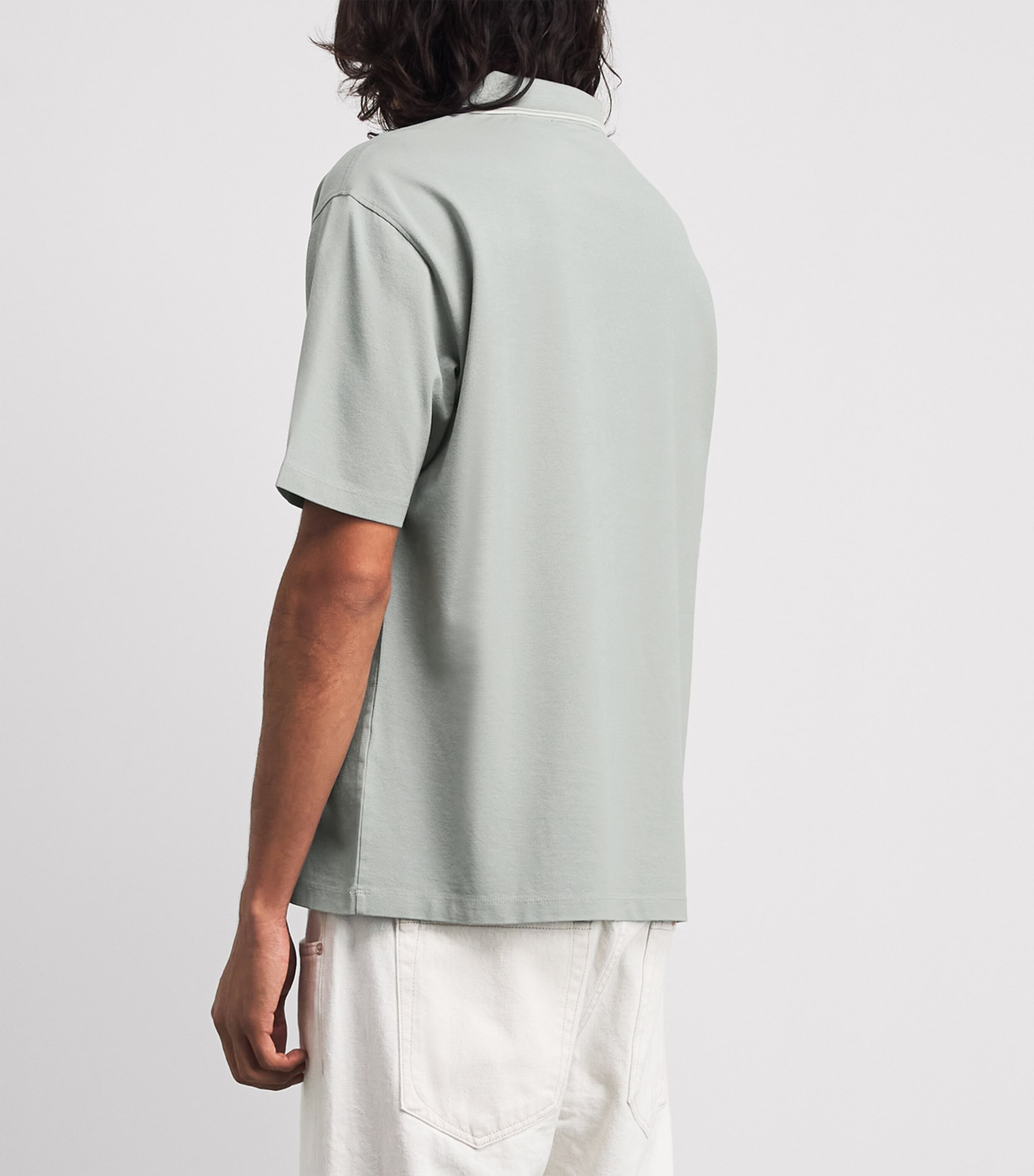 FRAME Mens Cotton Piqué Polo Shirt Palb Image 5