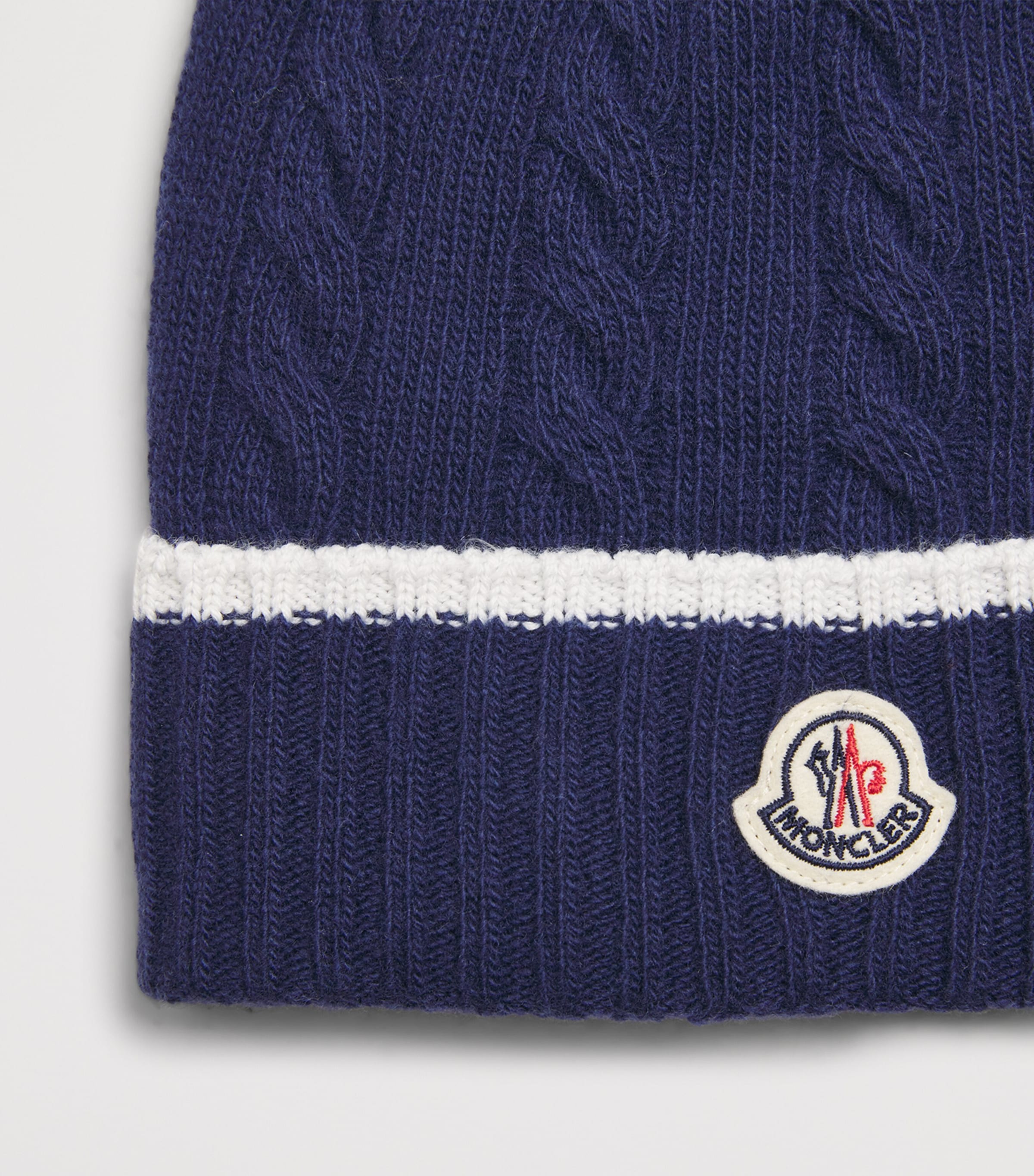 Virgin Wool Cable-Knit Beanie 759 Image 3