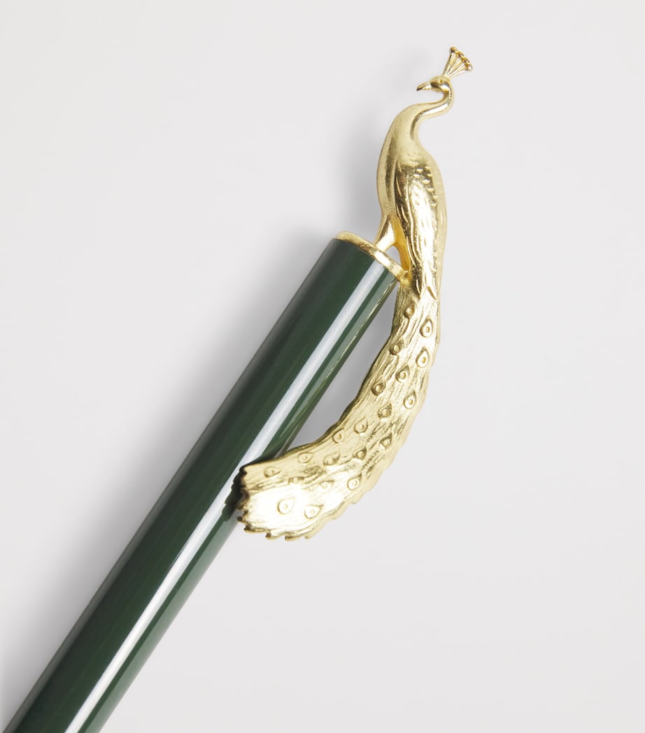 Peacock Ballpoint Pen HARRODS GREEN Image 3