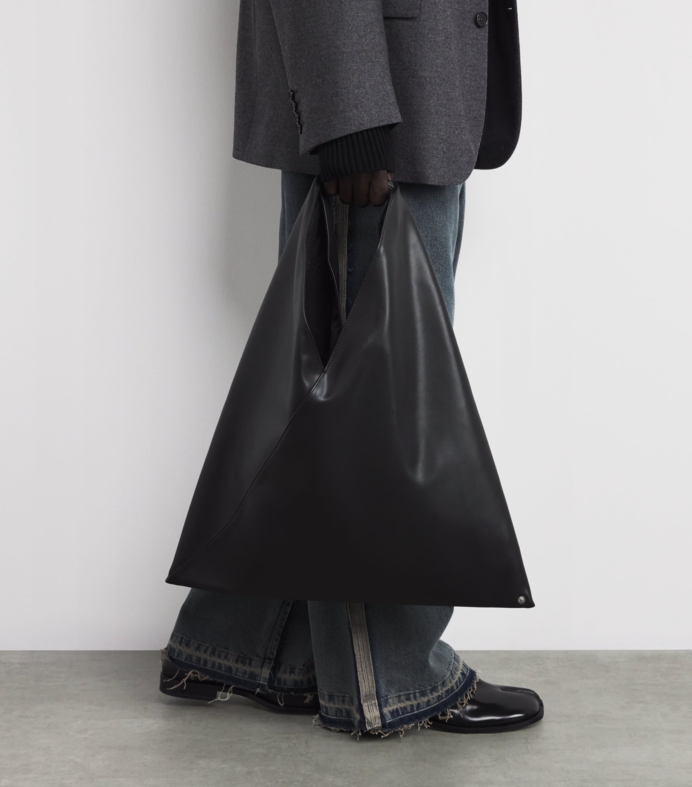 Medium Japanese Tote Bag T8013 - BLACK Image 5